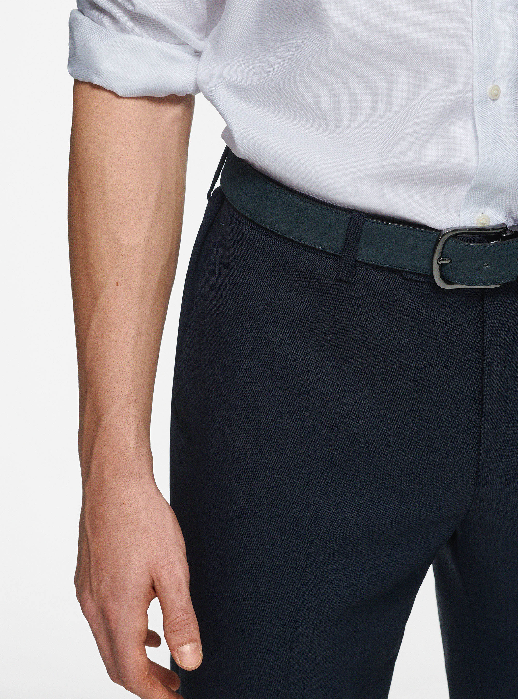 Camicia in cotone oxford, BIANCO