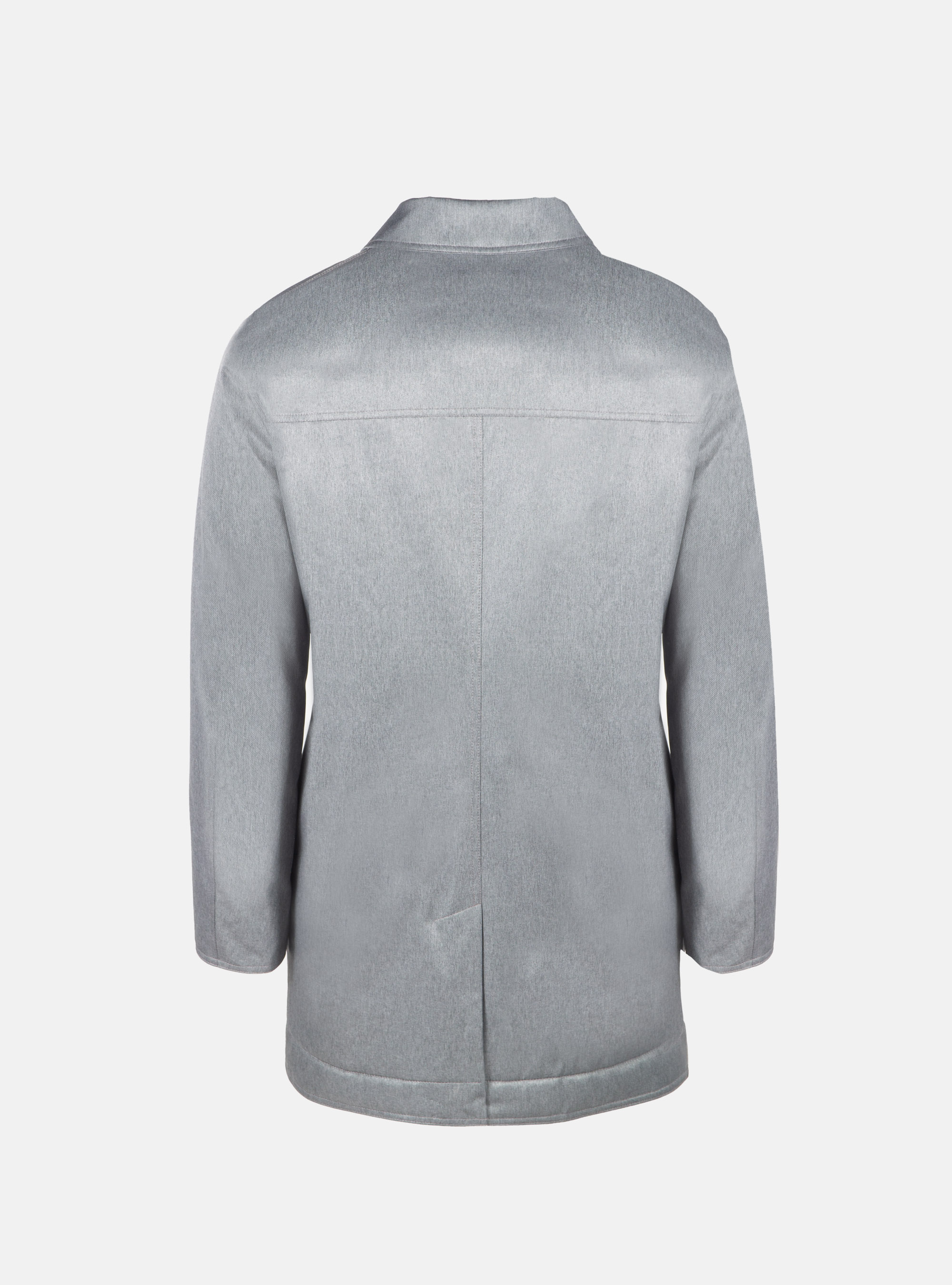 Impermeabile imbottito con colletto, ASFALTO