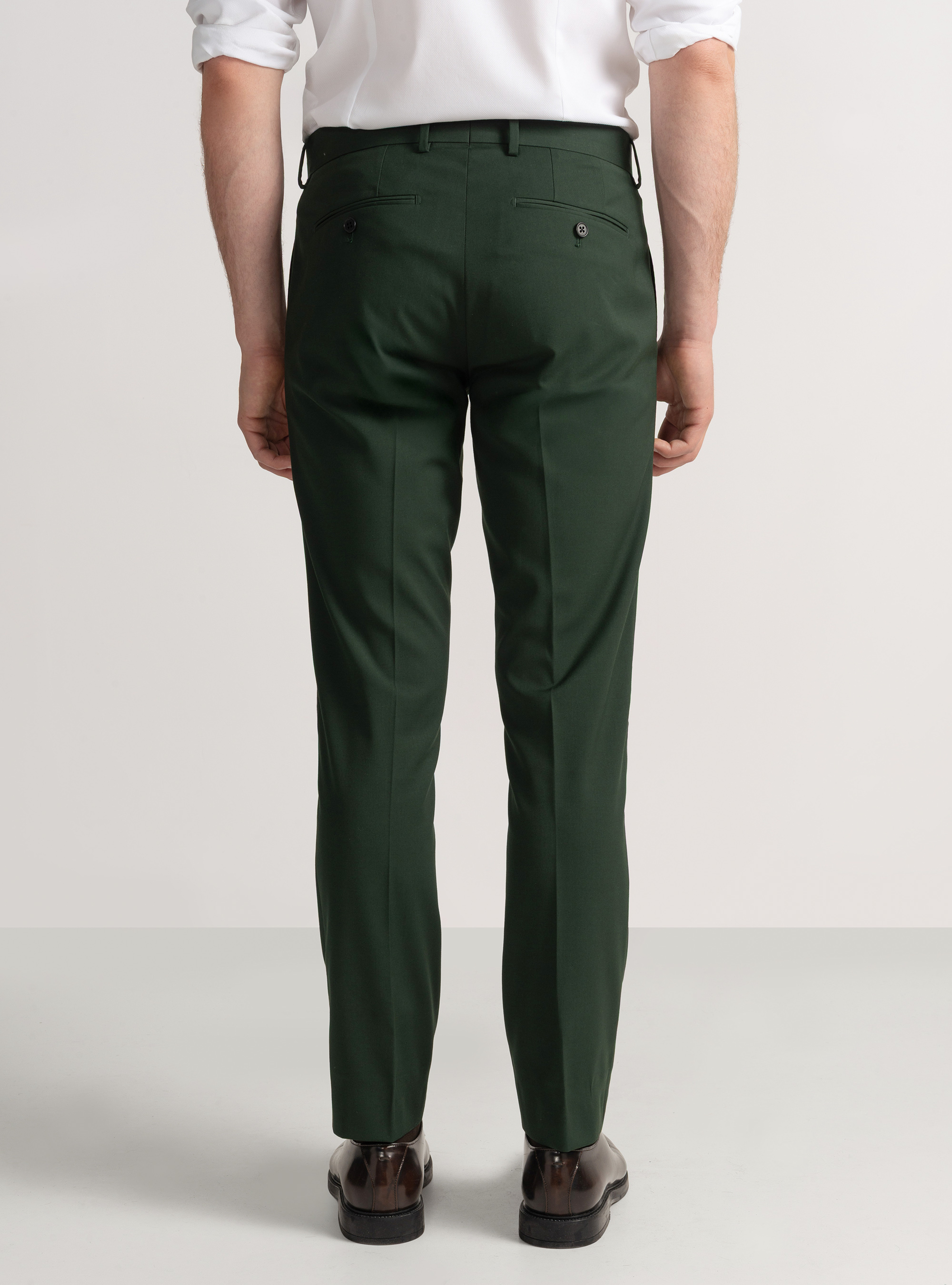 Pantaloni per abito slim fit, VERDE