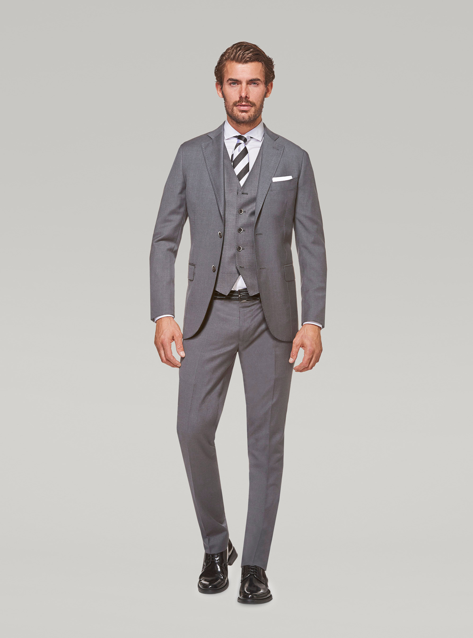 Gilet in lana, GRIGIO CHIARO