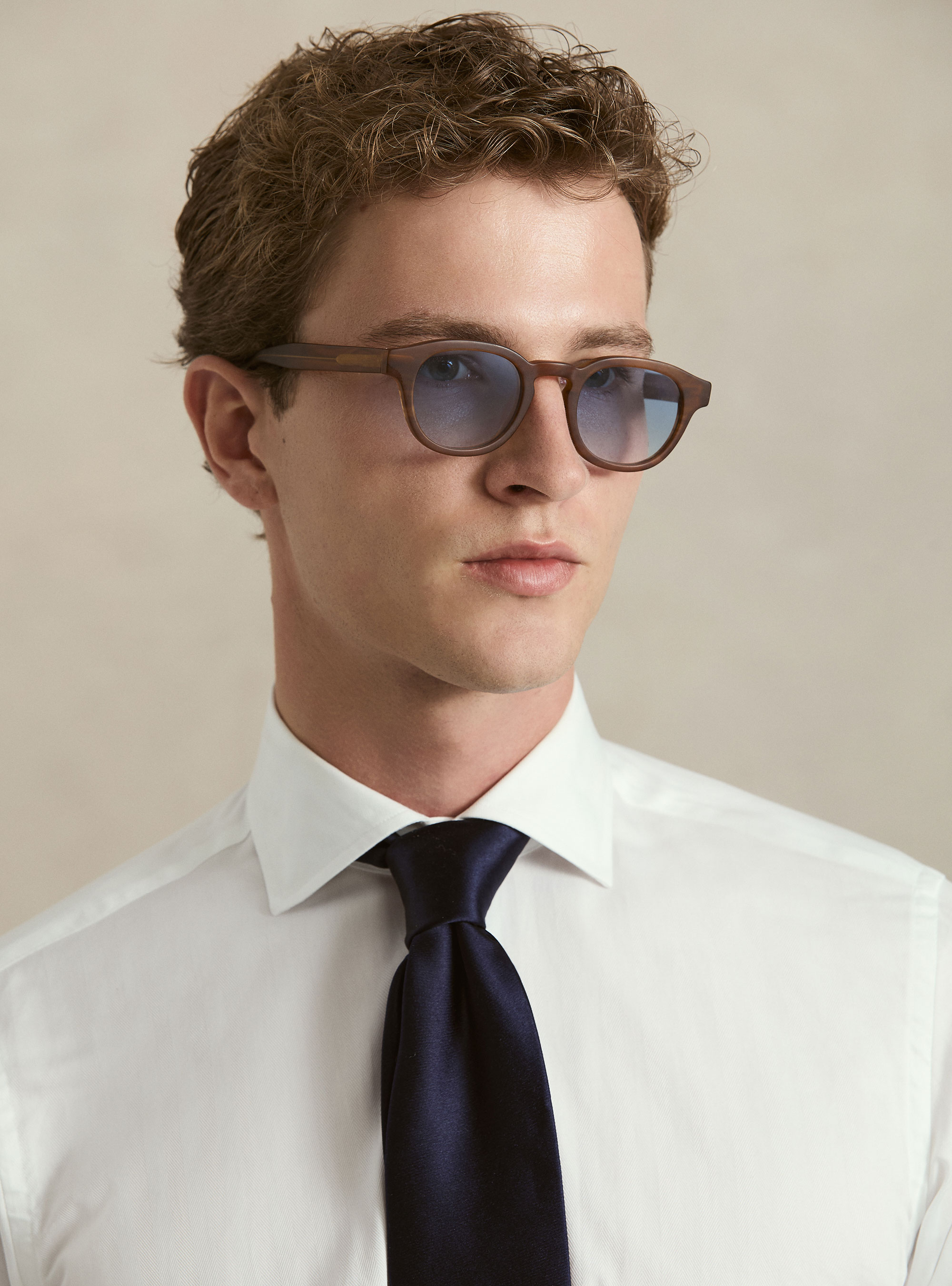 Camicia in twill di cotone spigato, BIANCO