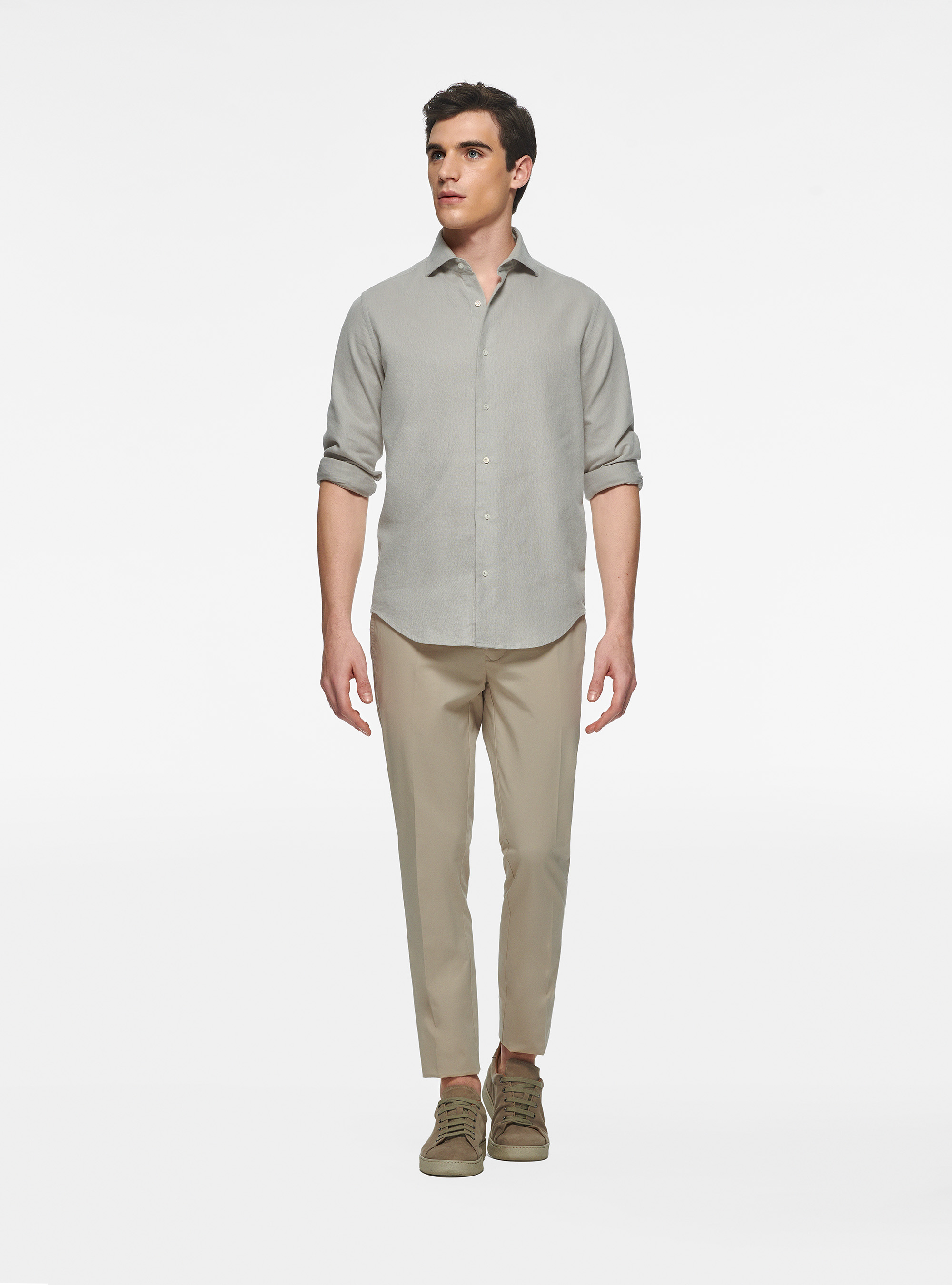 Cotton gauze shirt, ECRU