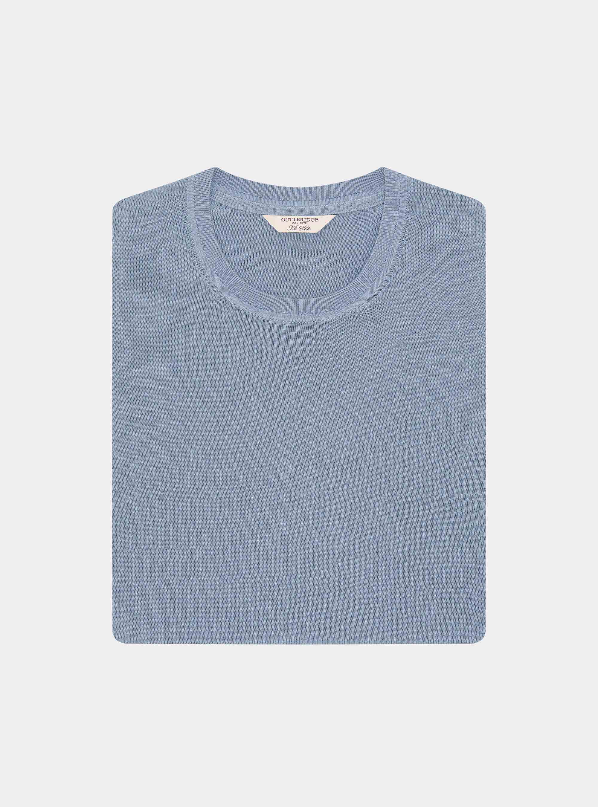 Cotton and silk crew neck sweater, AVIO 0292C