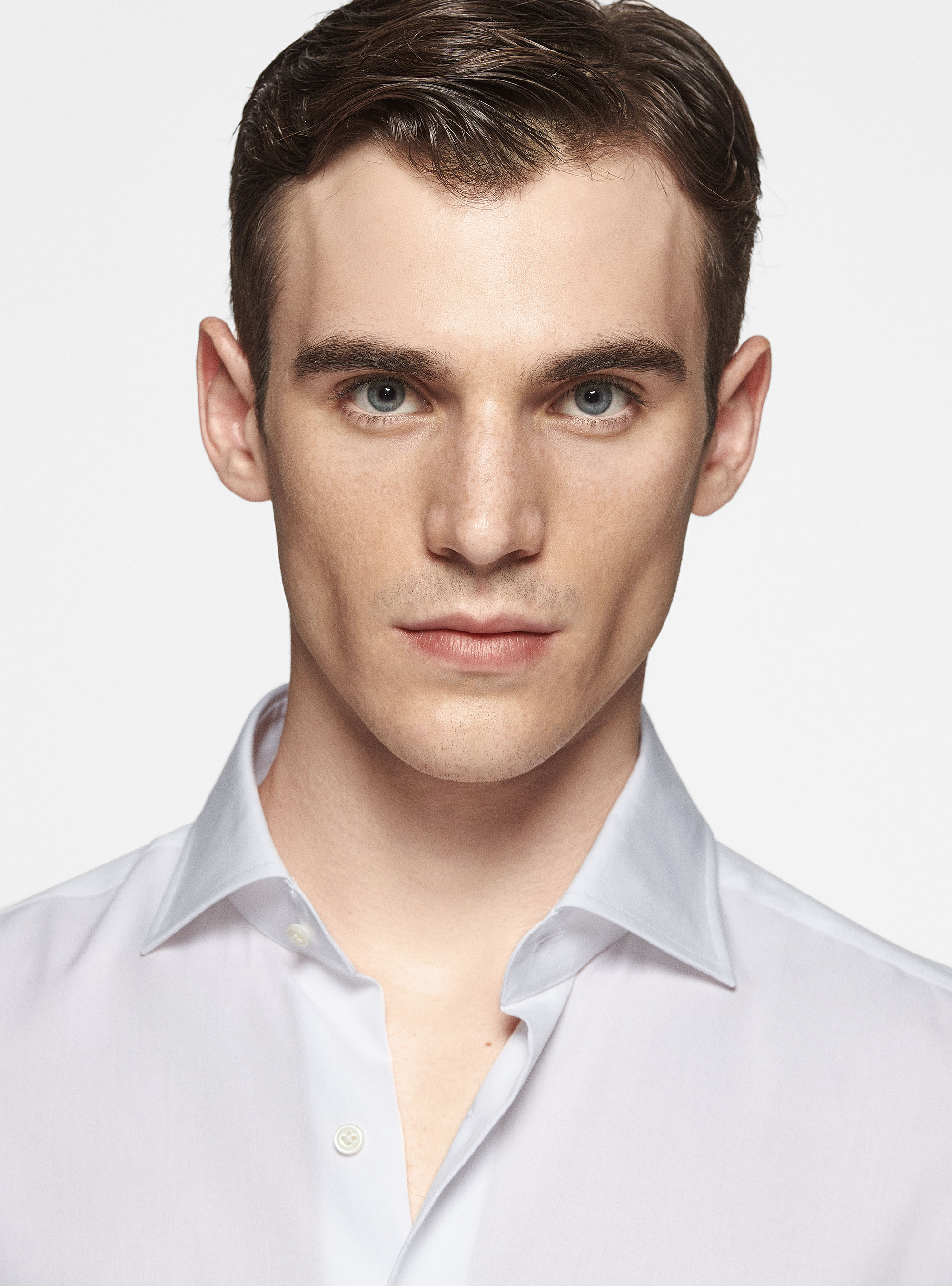 Camicia in misto cotone oxford, BIANCO