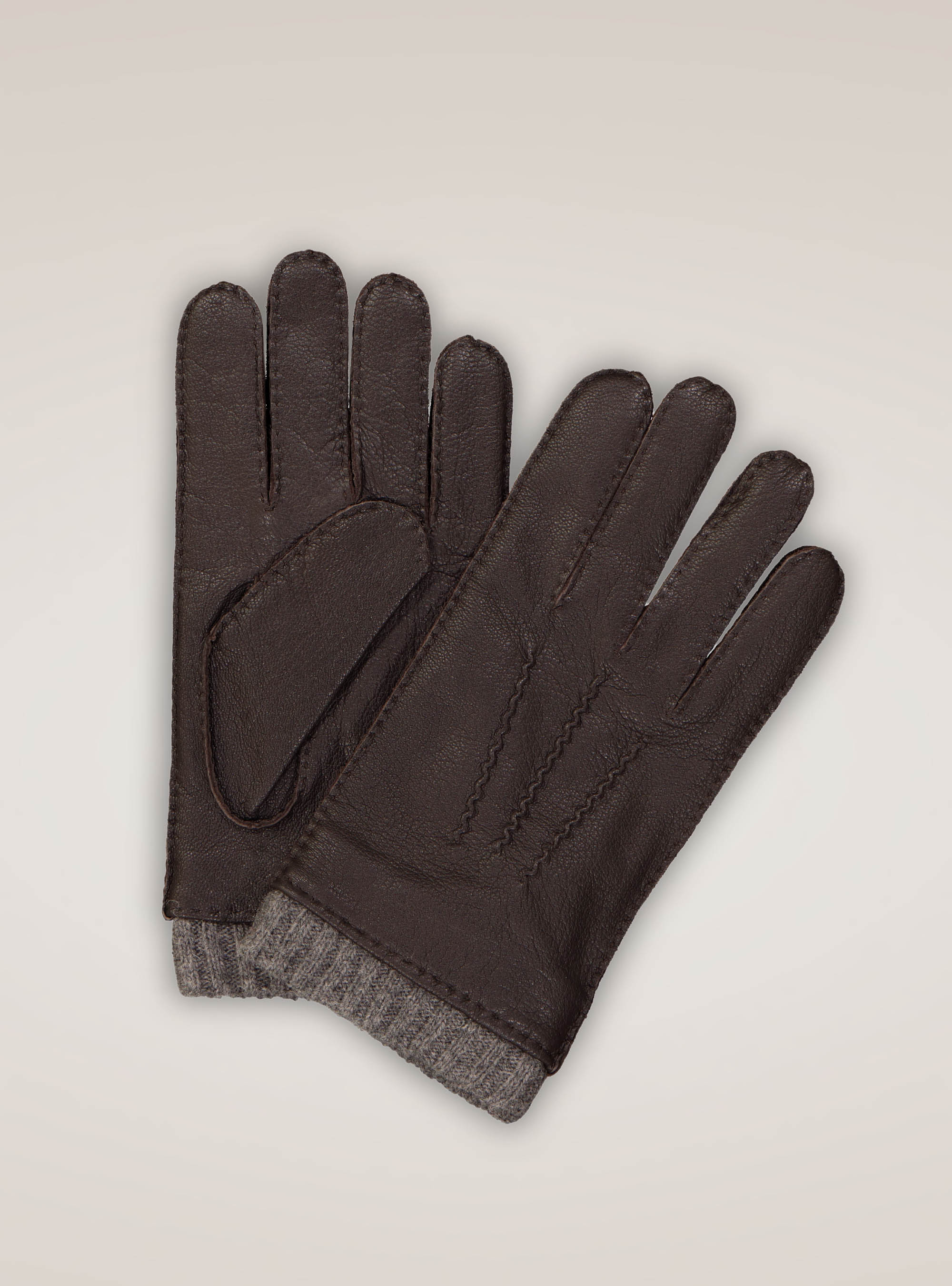 Guanti 100% pelle, MARRONE