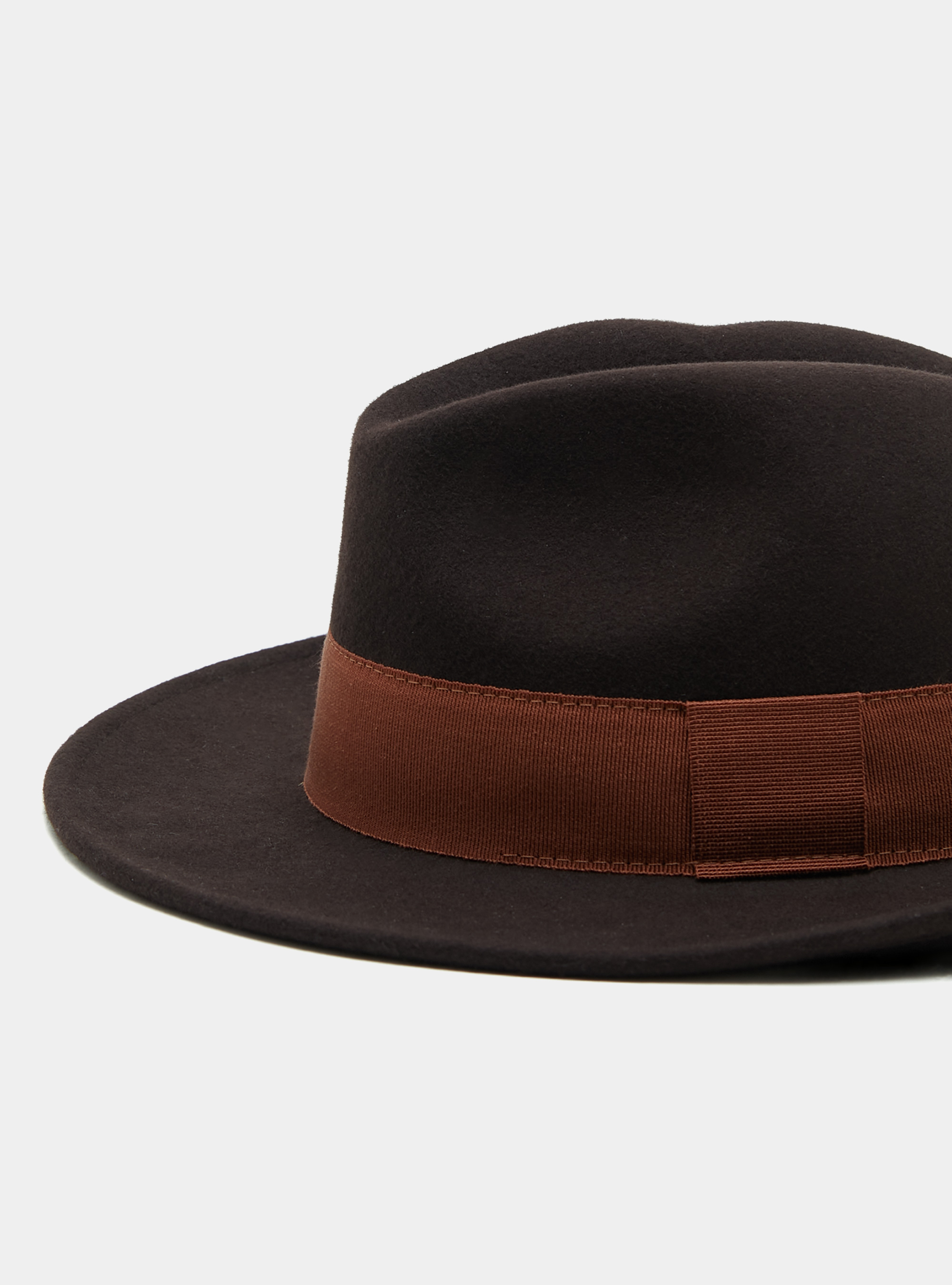 Cappello in pura lana crushable, MARRONE