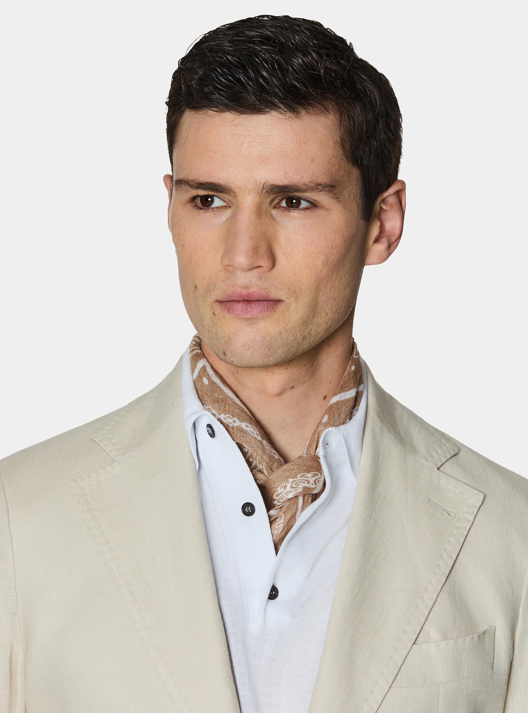 Pure linen suit blazer, ECRU