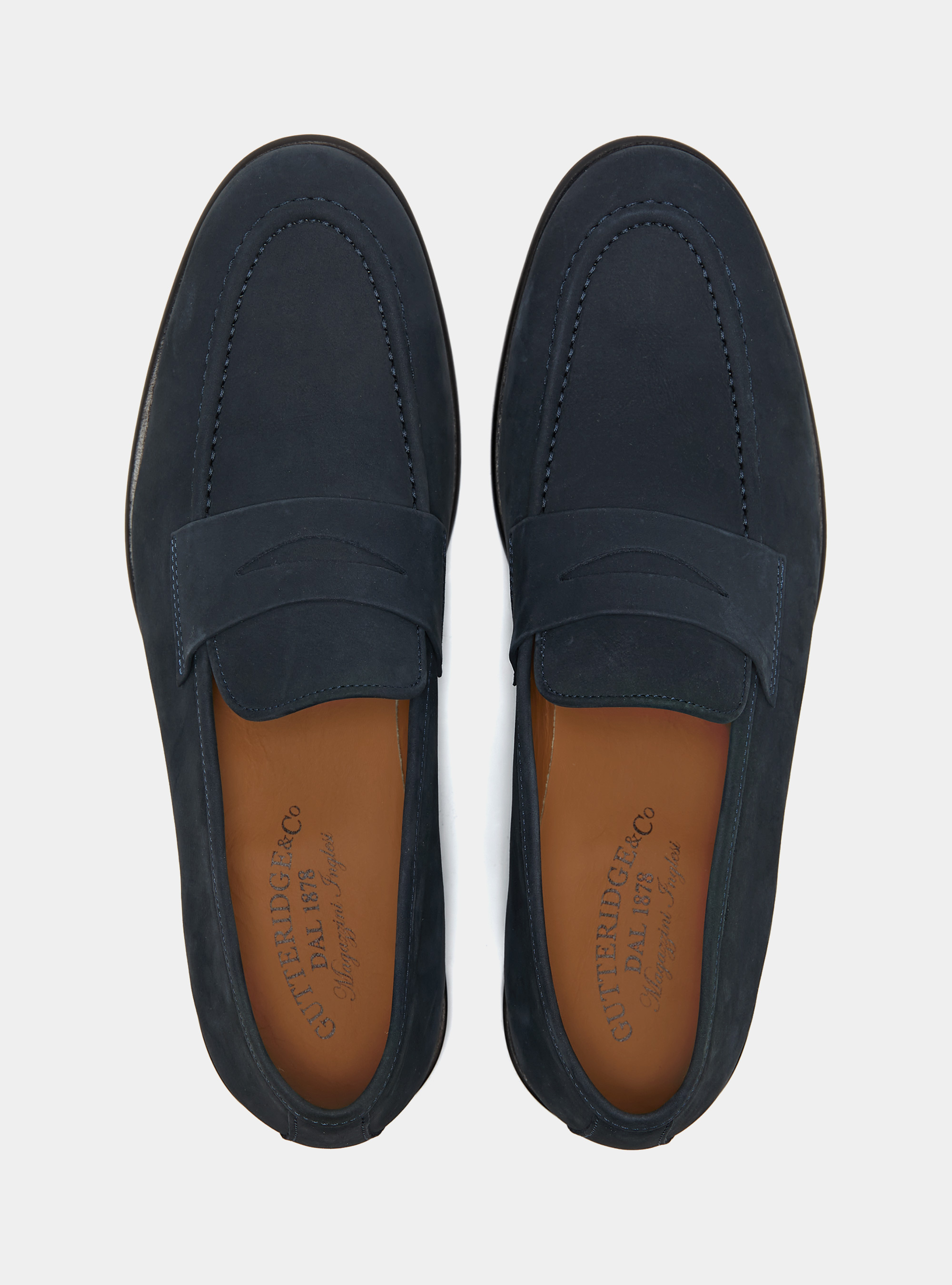Nubuck loafers, BLUE