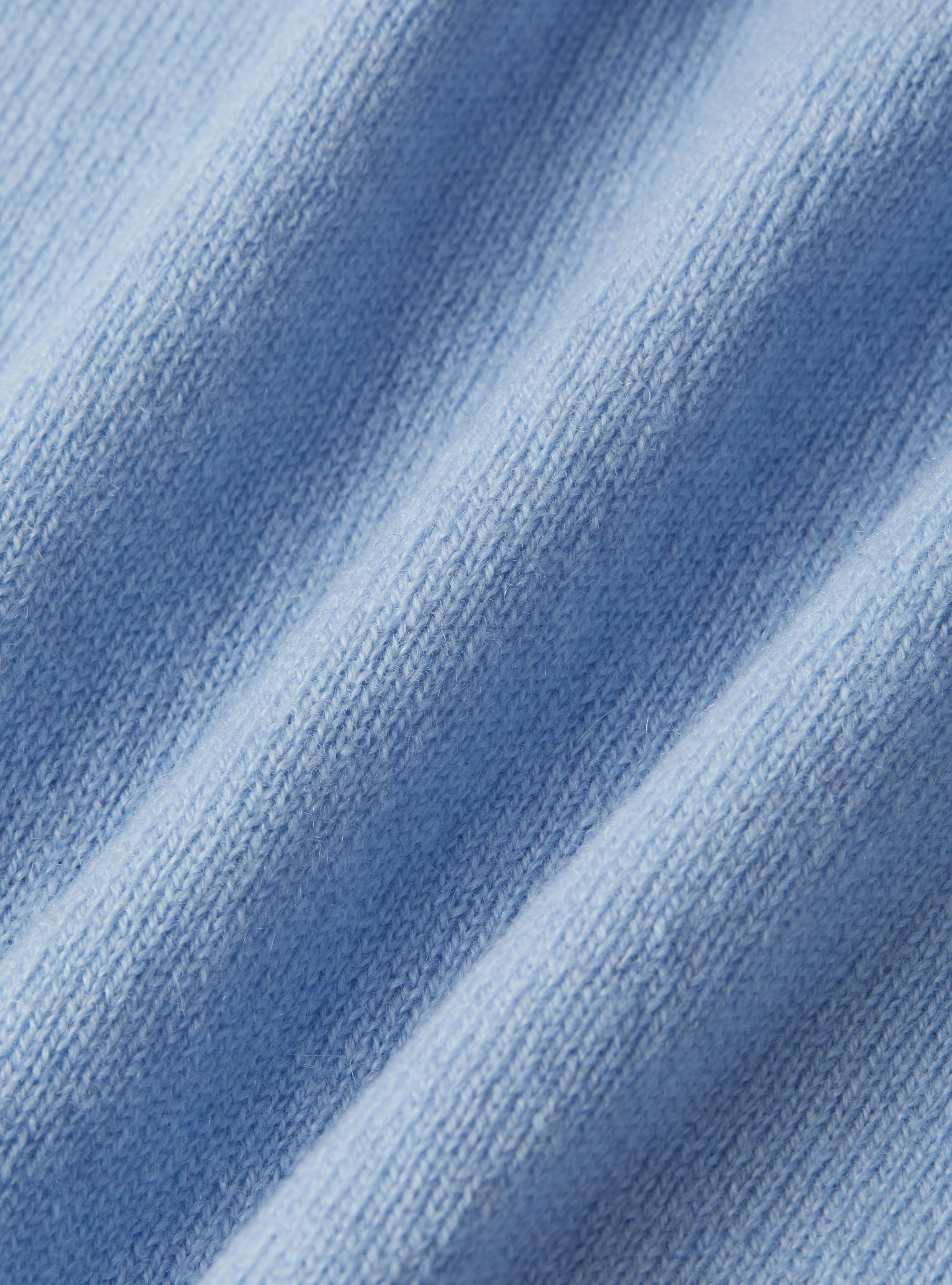 Weste aus reinem Kaschmir mit Kn&ouml;pfen, 0266C AZZURRO