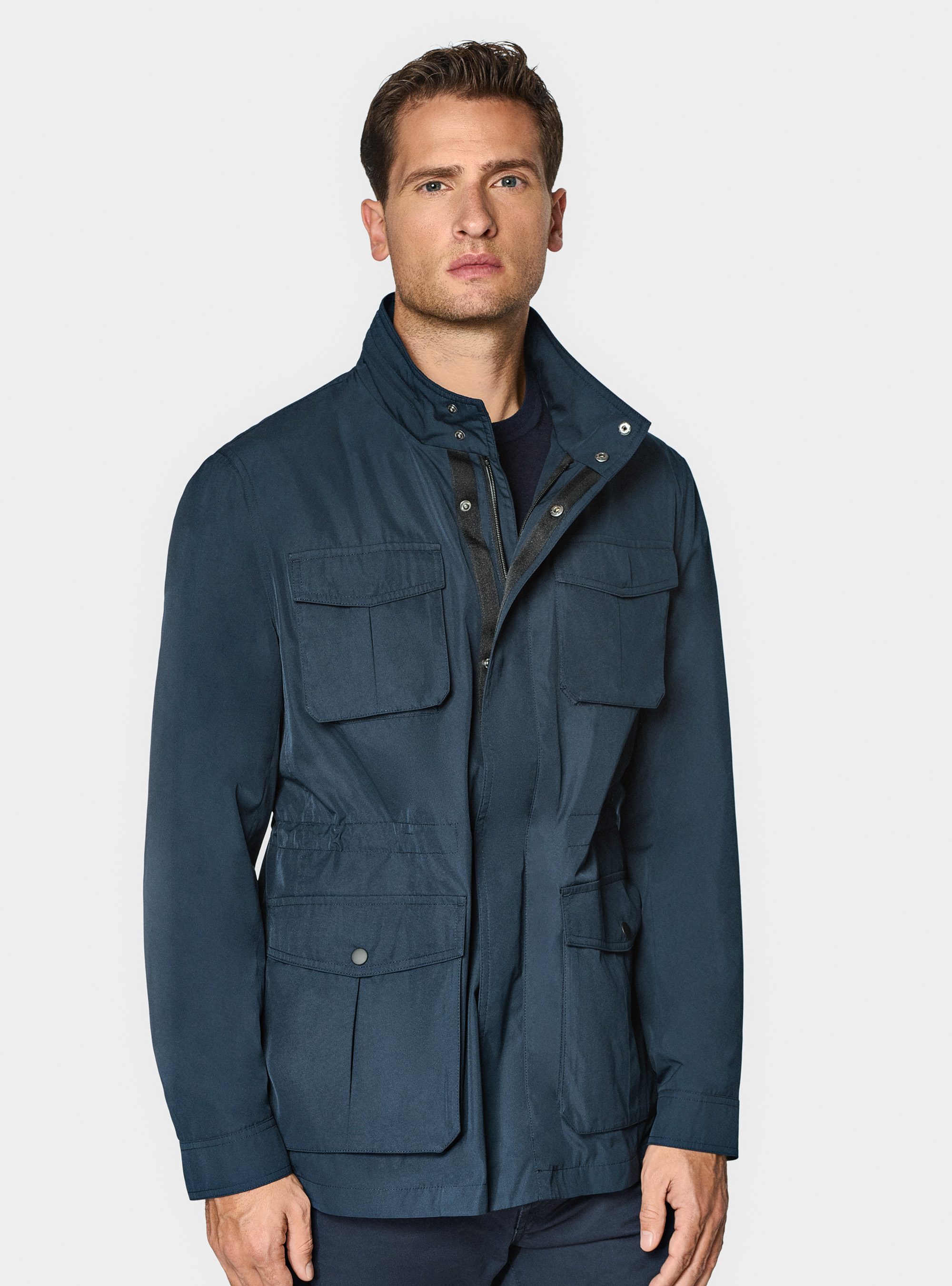 Gutteridge - Field jacket in tessuto tecnico, Unisex, Blu Navy, Taglia: 54