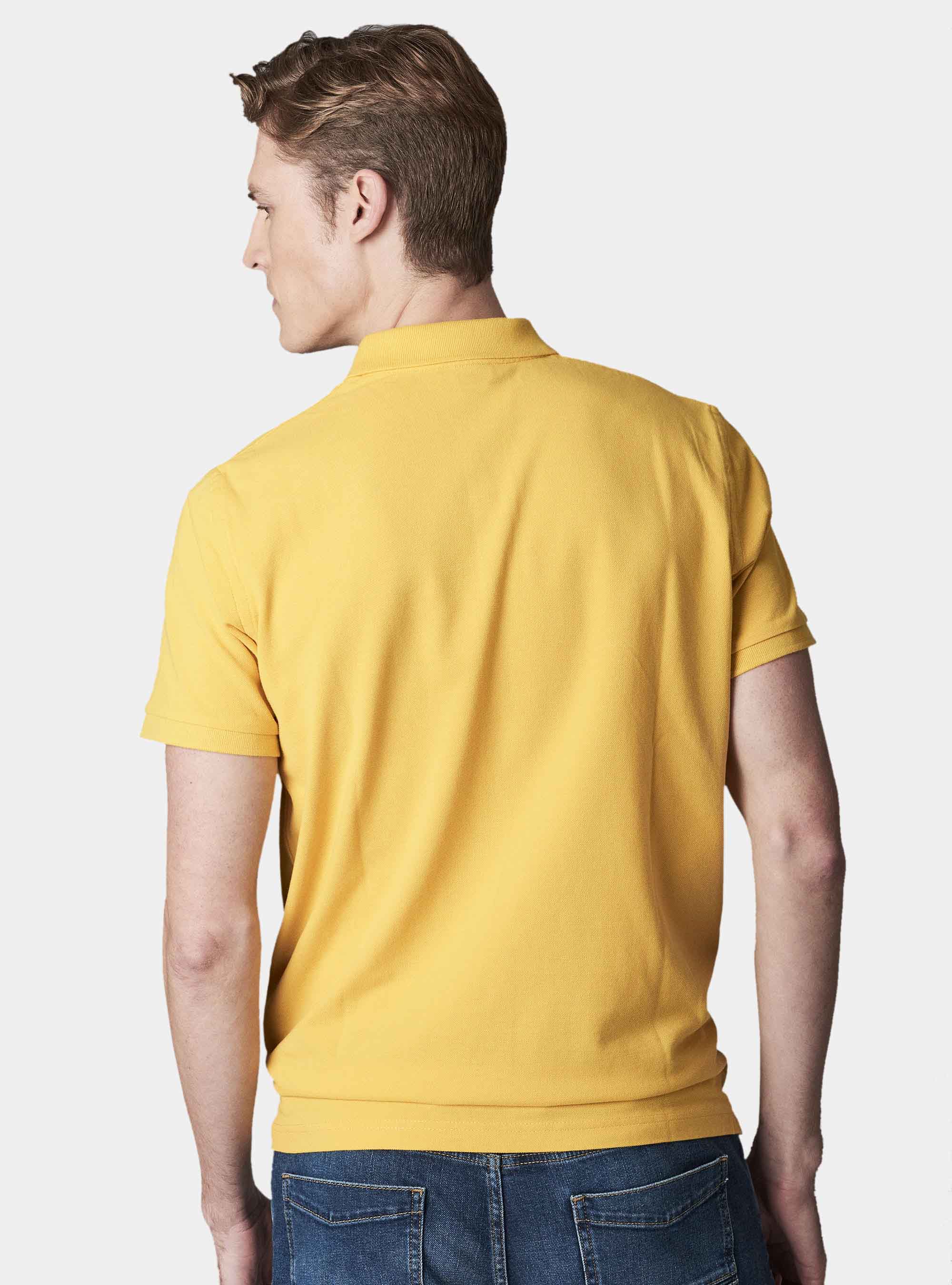Polo basica in piquet, GIALLO