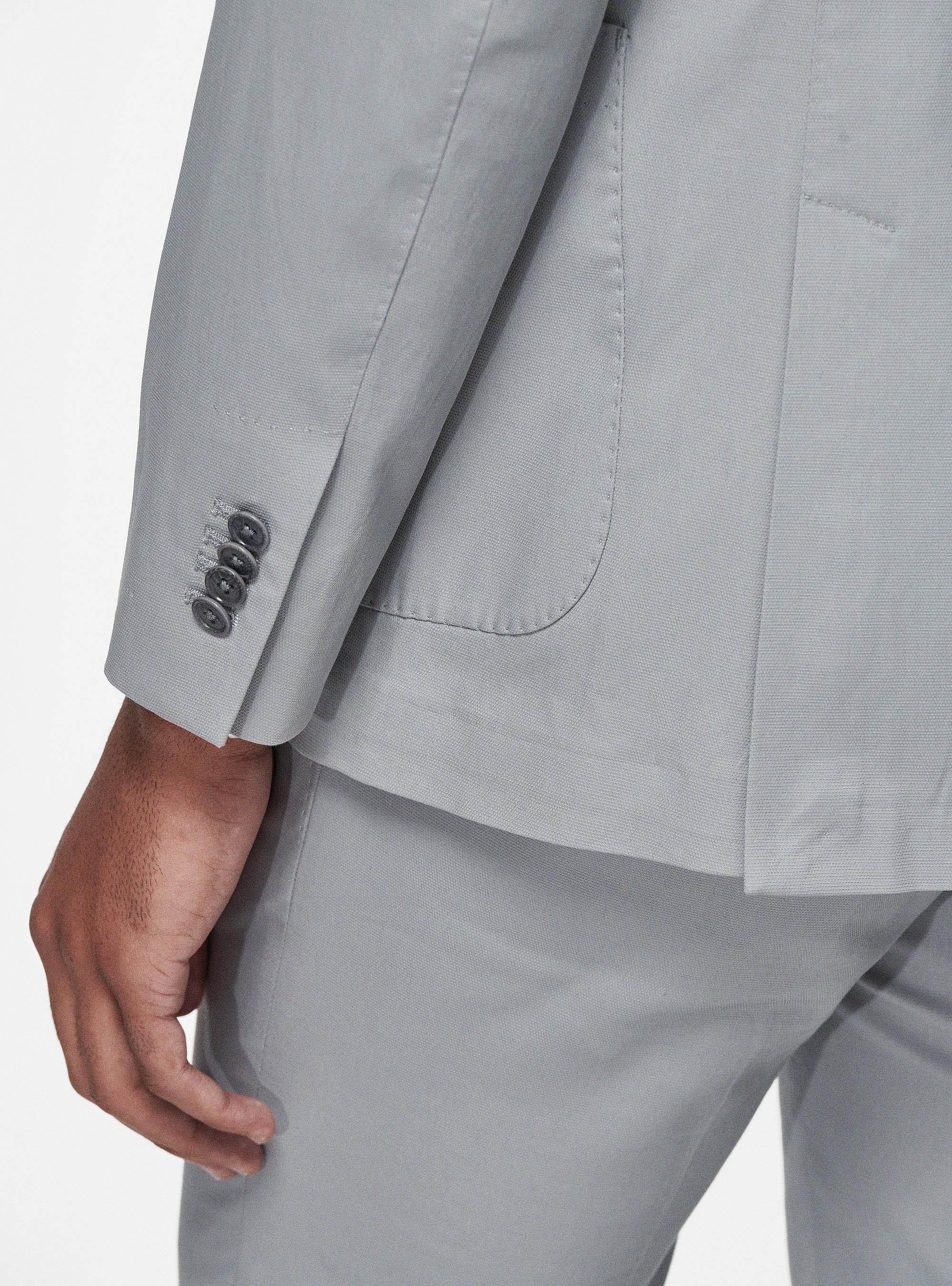 Giacca in puro cotone armaturato, GRIGIO CHIARO MELANGE