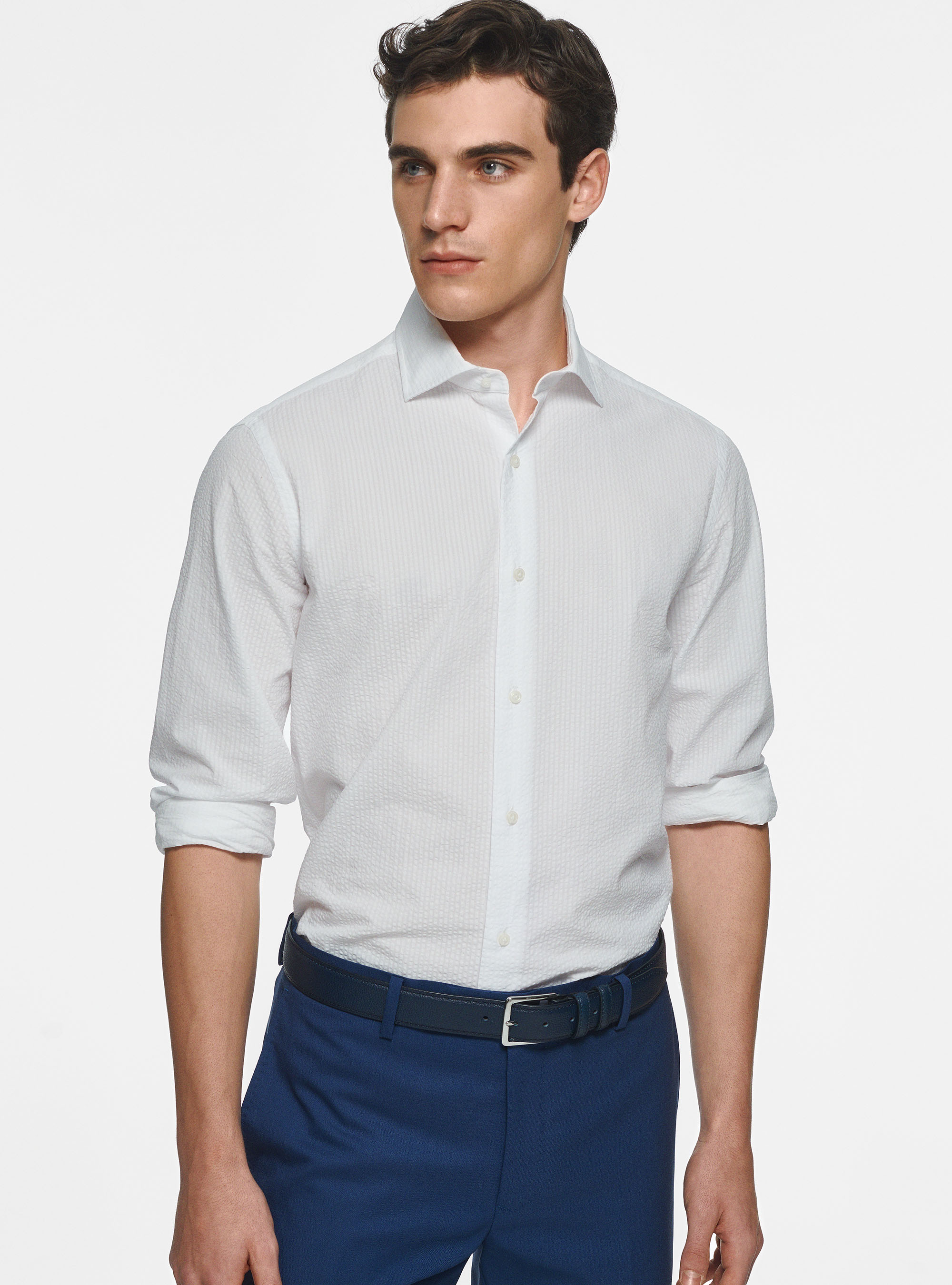 Cotton seersucker shirt
