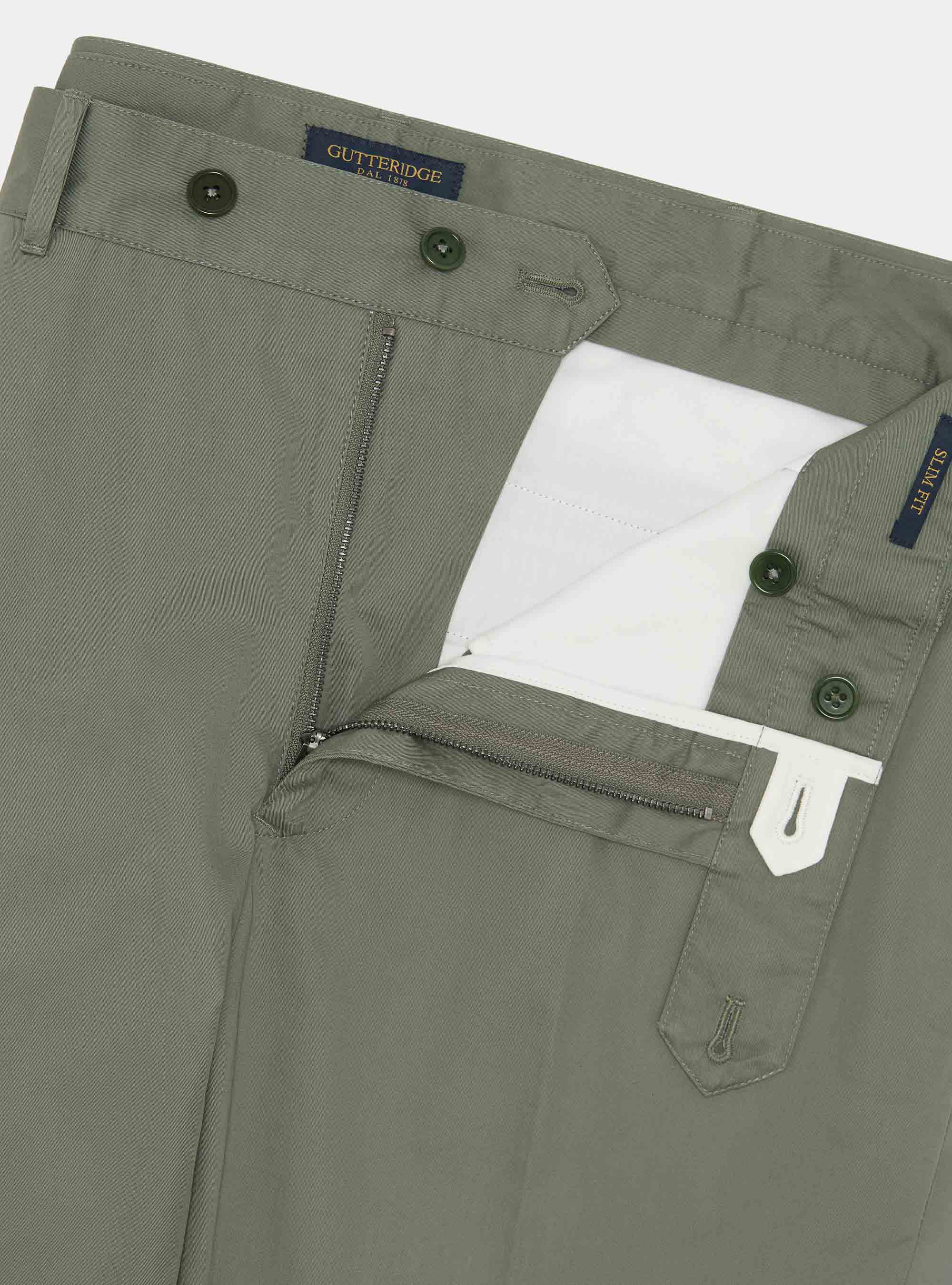 Pantaloni chino in twill leggero, SALVIA 0602C