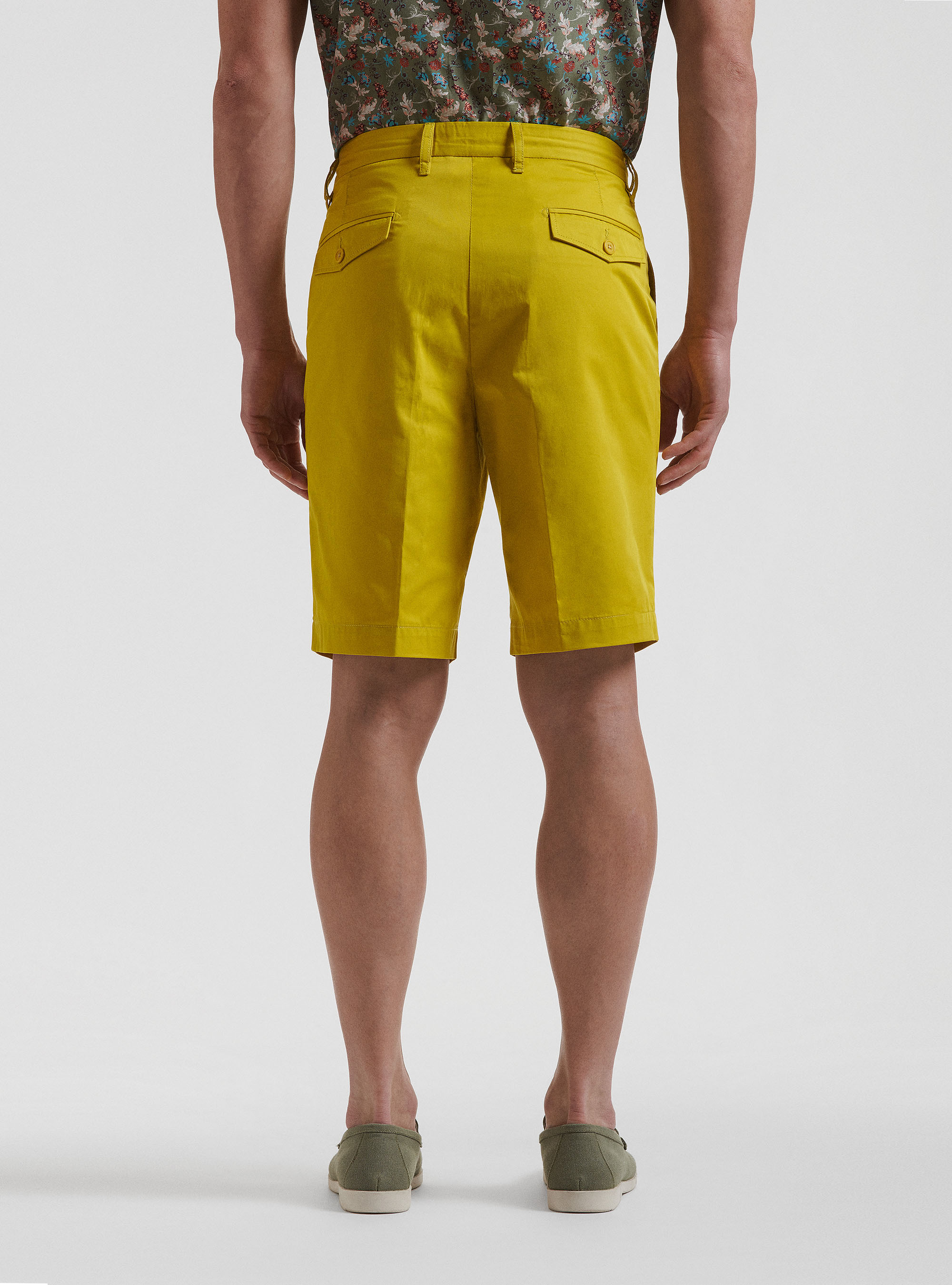 Lightweight twill shorts, YELLOW