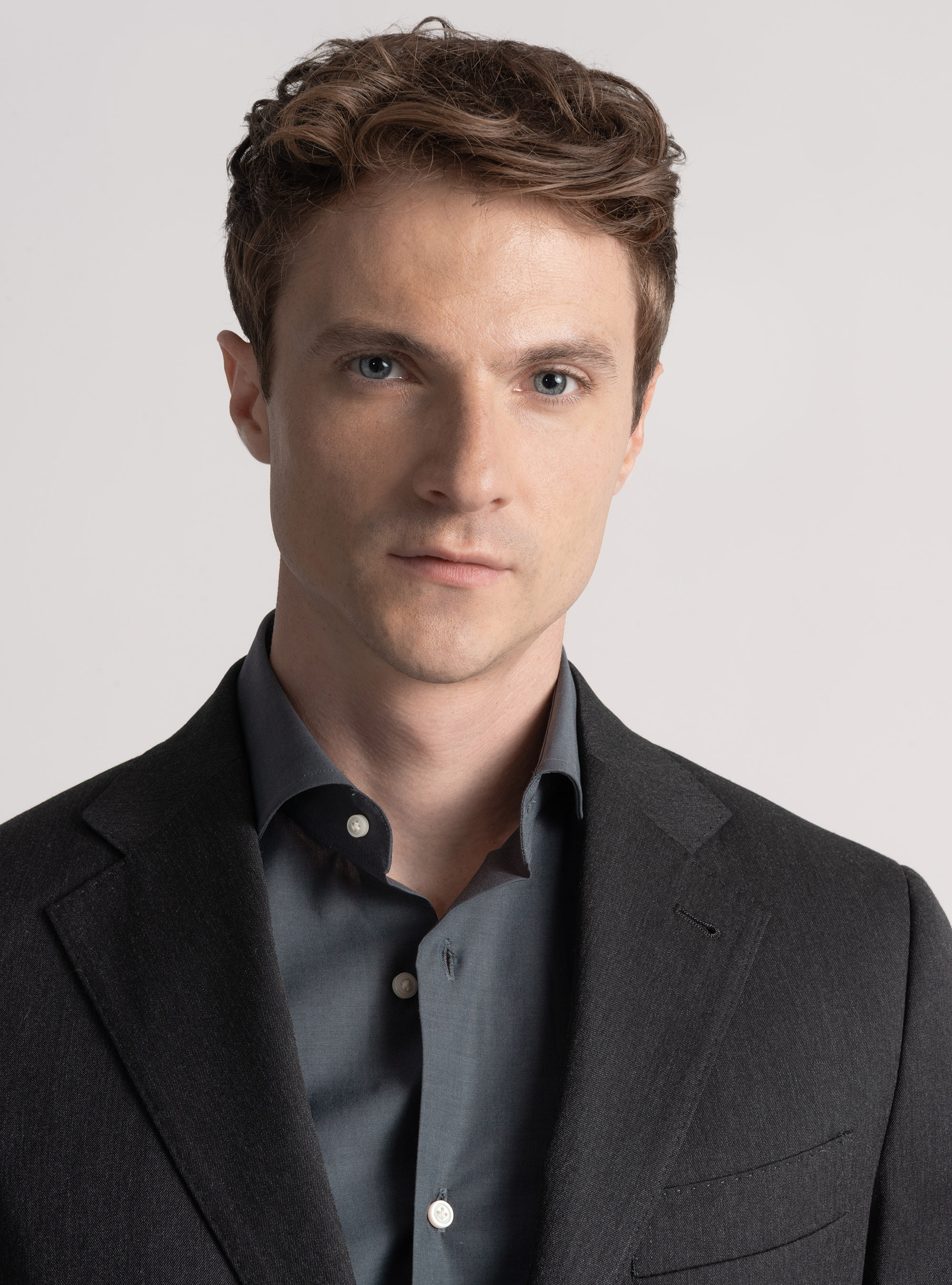 Giacca per abito slim fit, ASFALTO