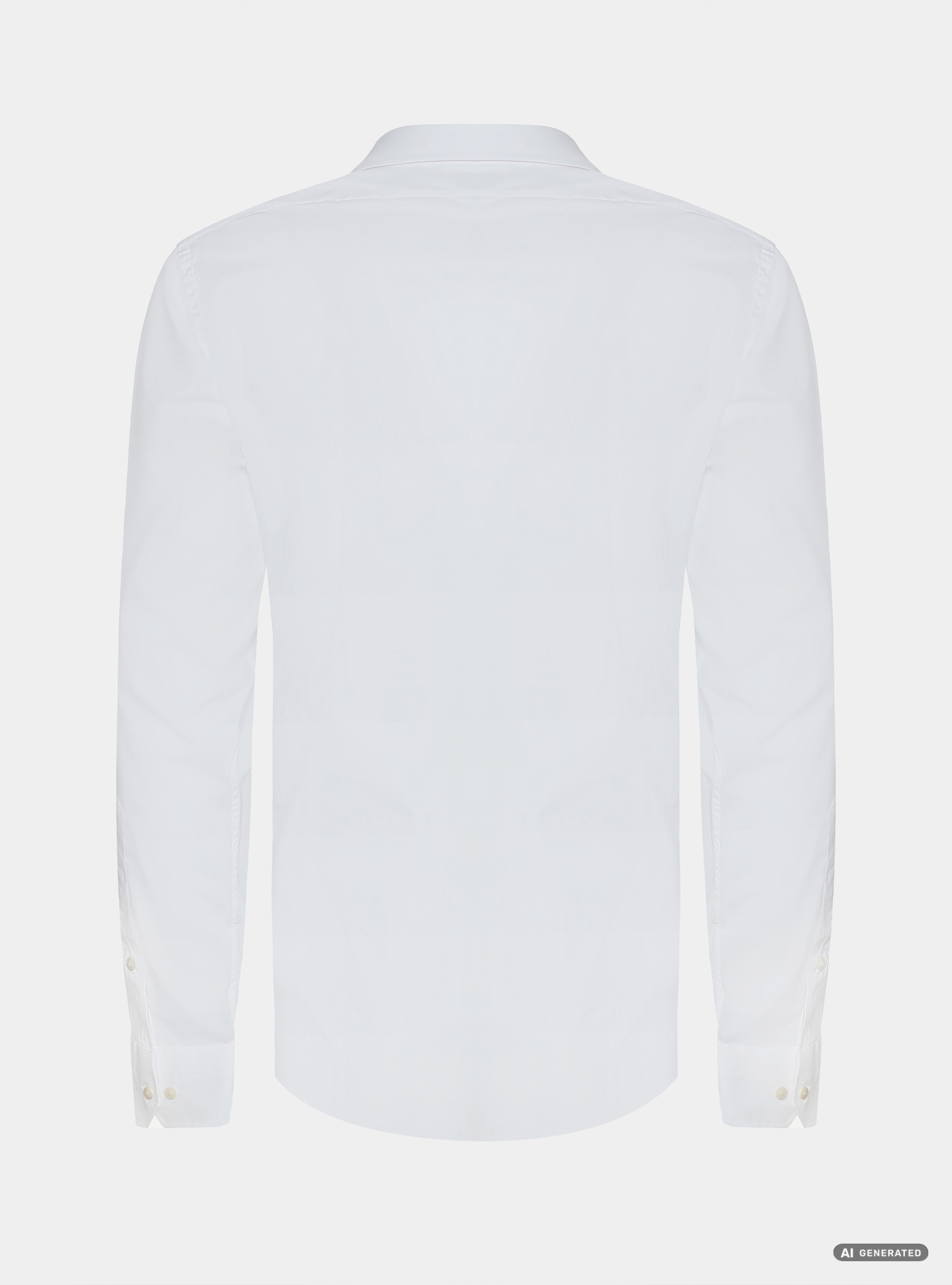 Custom-fit cotton poplin shirt, WHITE
