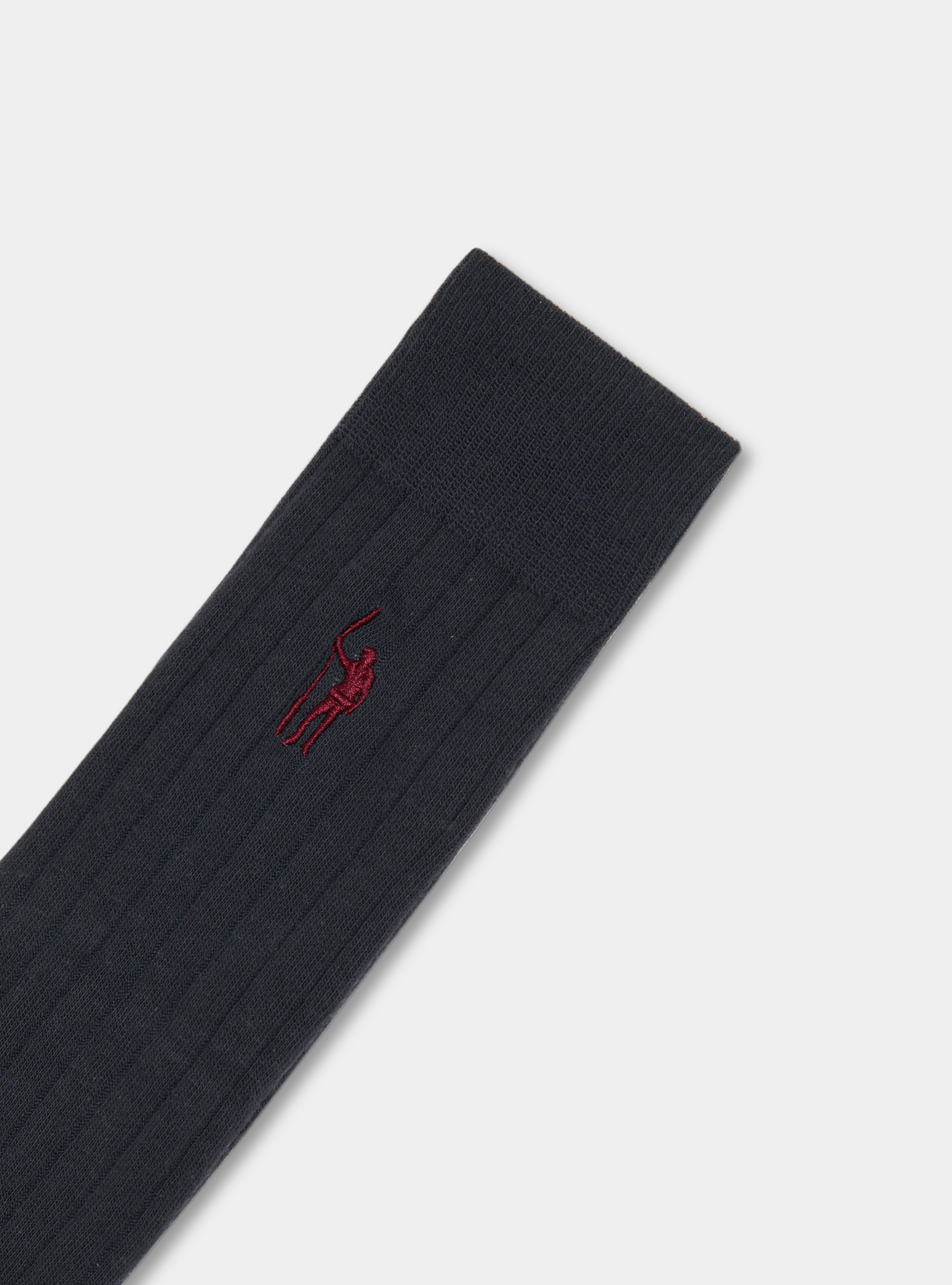 Calcetines de canal&eacute; con bordado, GRIS MARENGO
