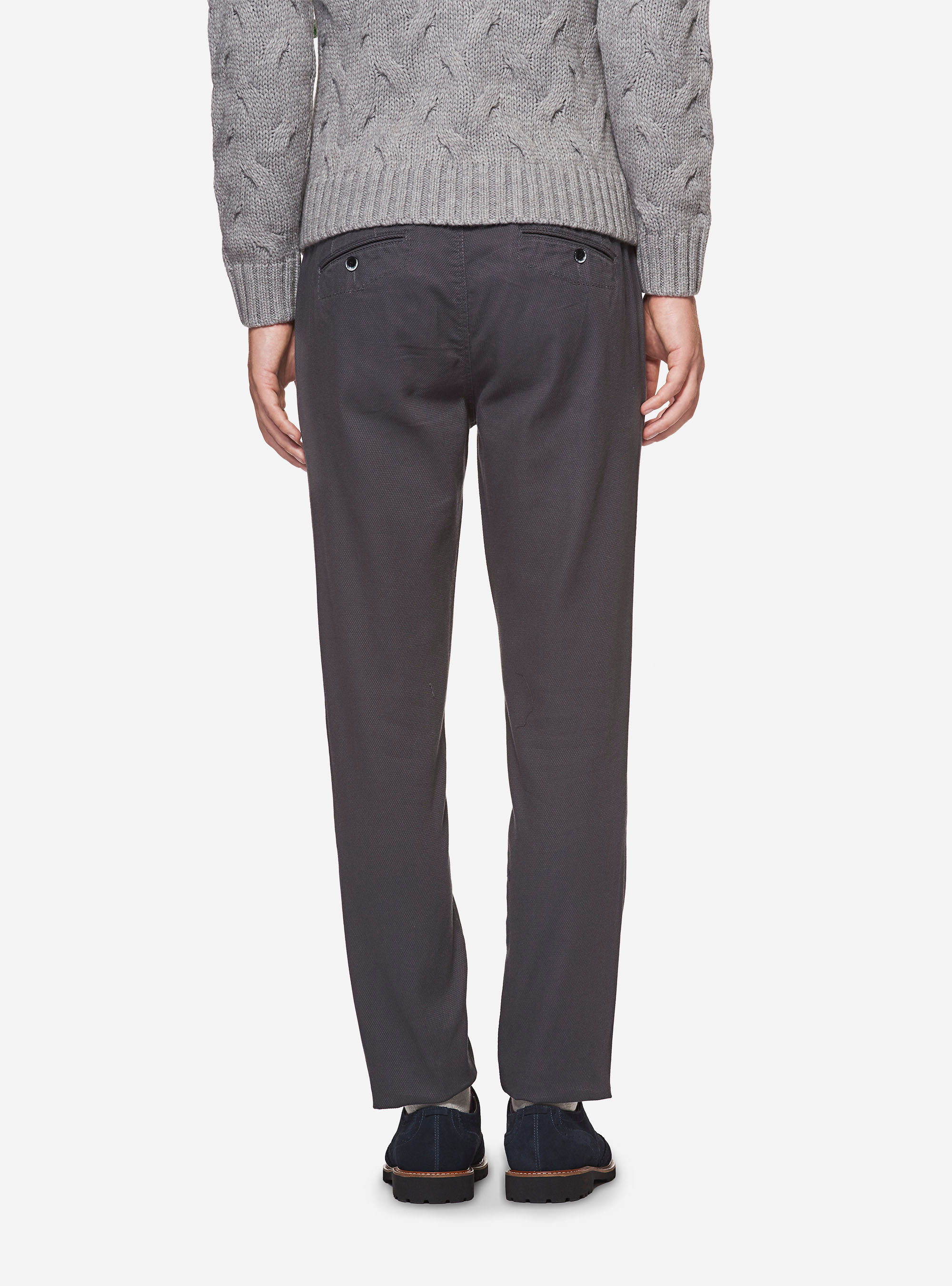 PANTALONES DE GABARDINA, GRIS MARENGO