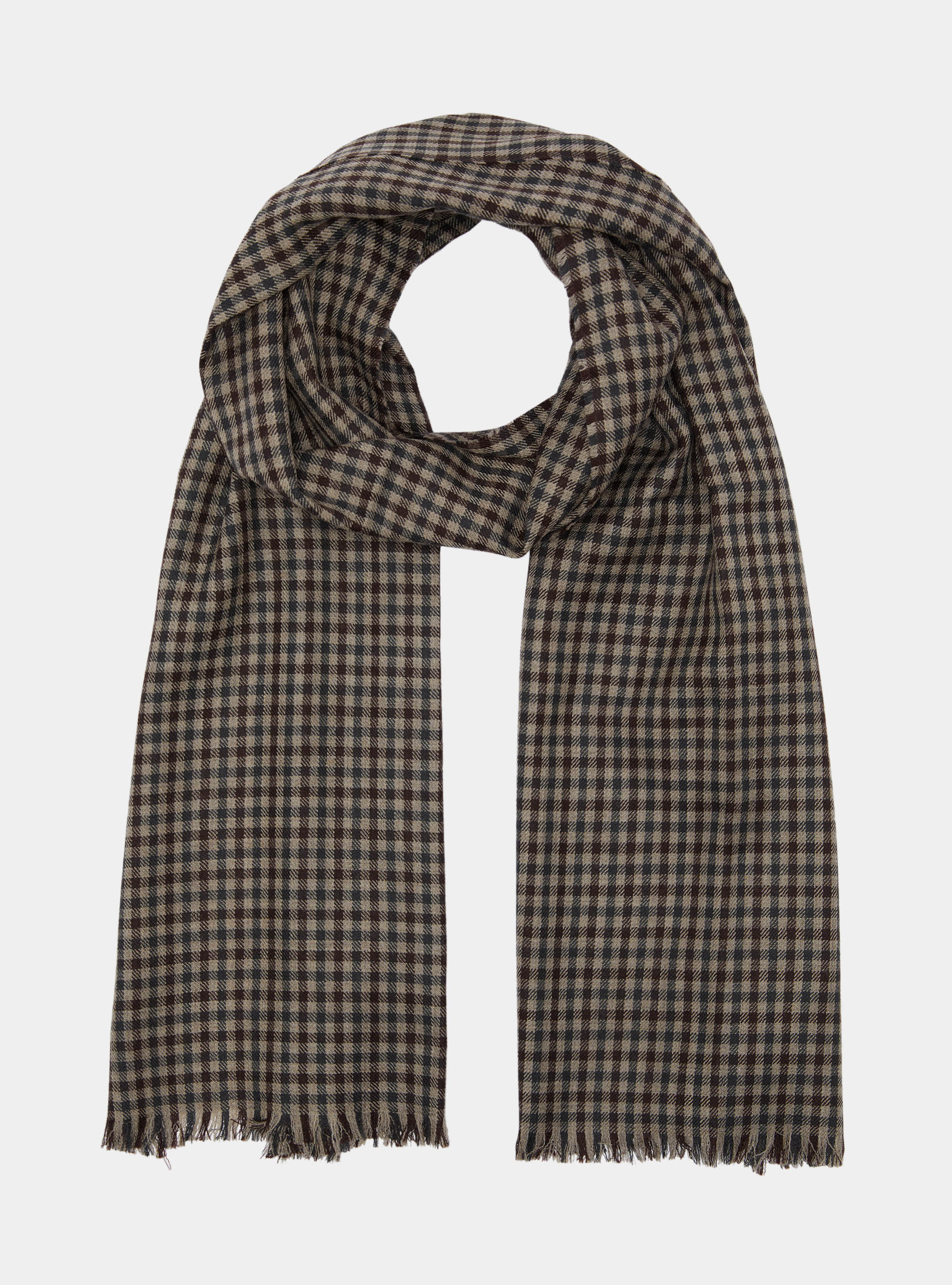 Patterned wool scarf, MUD