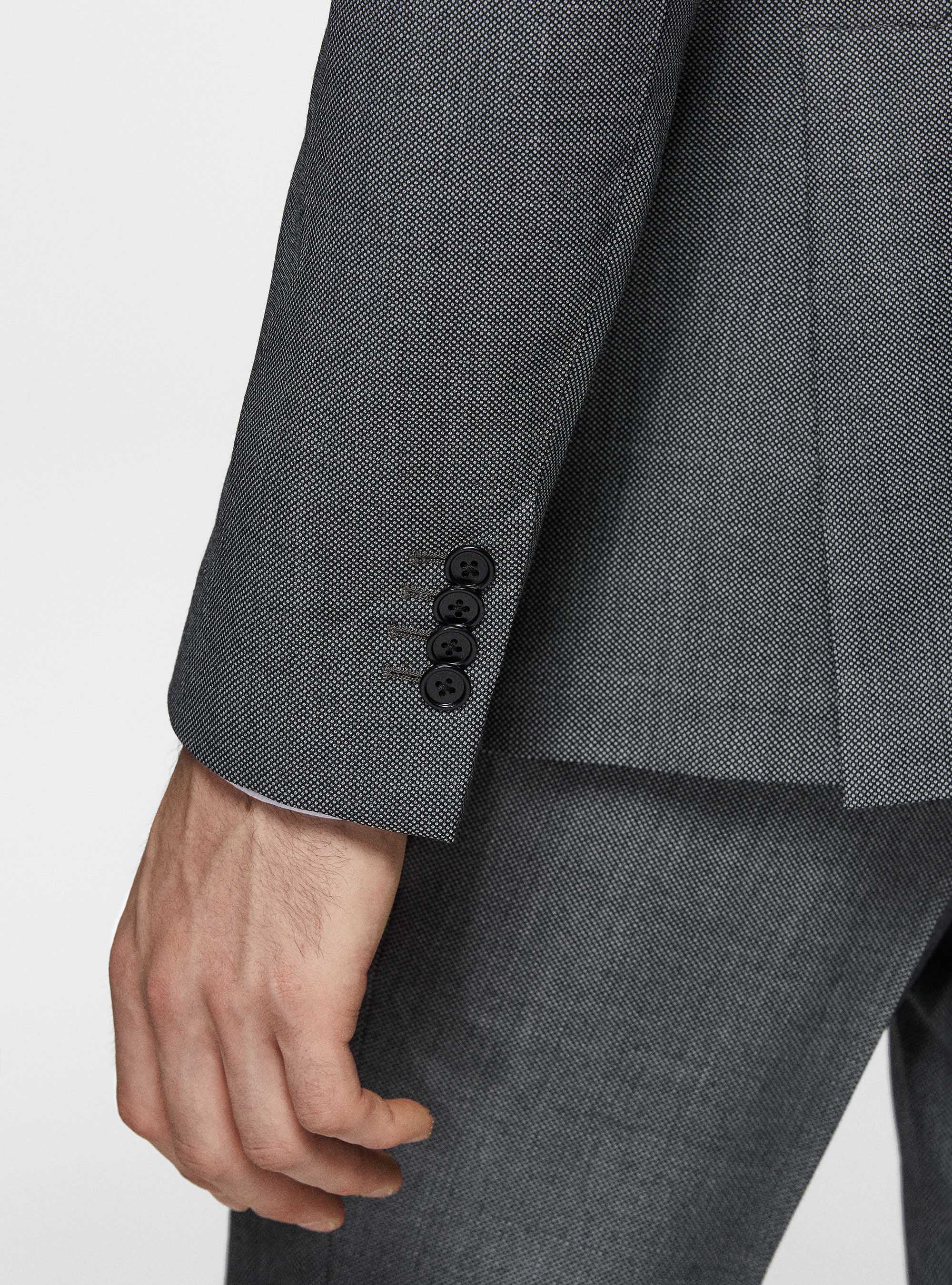 Giacca in pura lana occhio di pernice, GRIGIO CHIARO