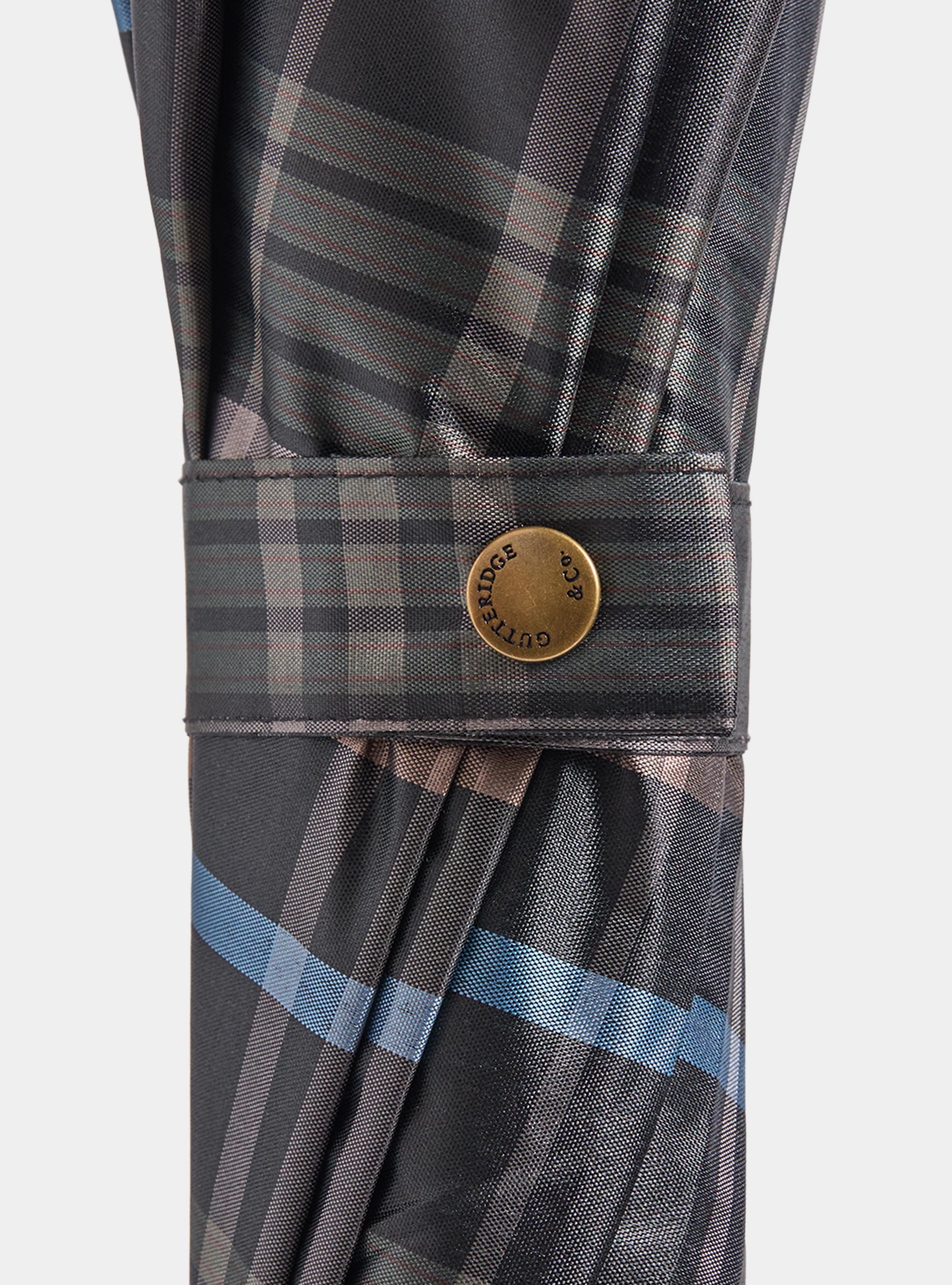 Checked umbrella, ASPHALT GREY