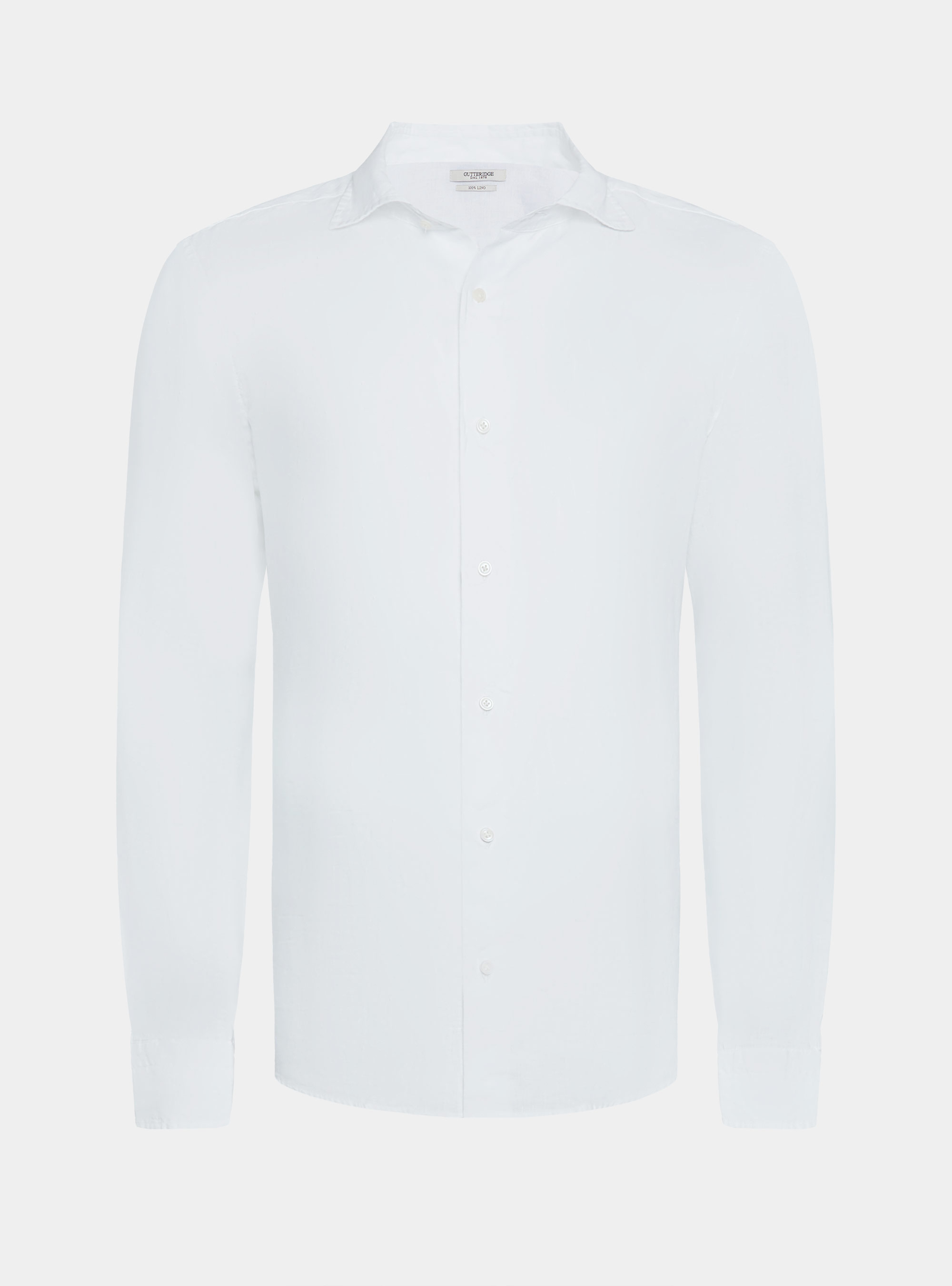 Camicia in puro lino, BIANCO
