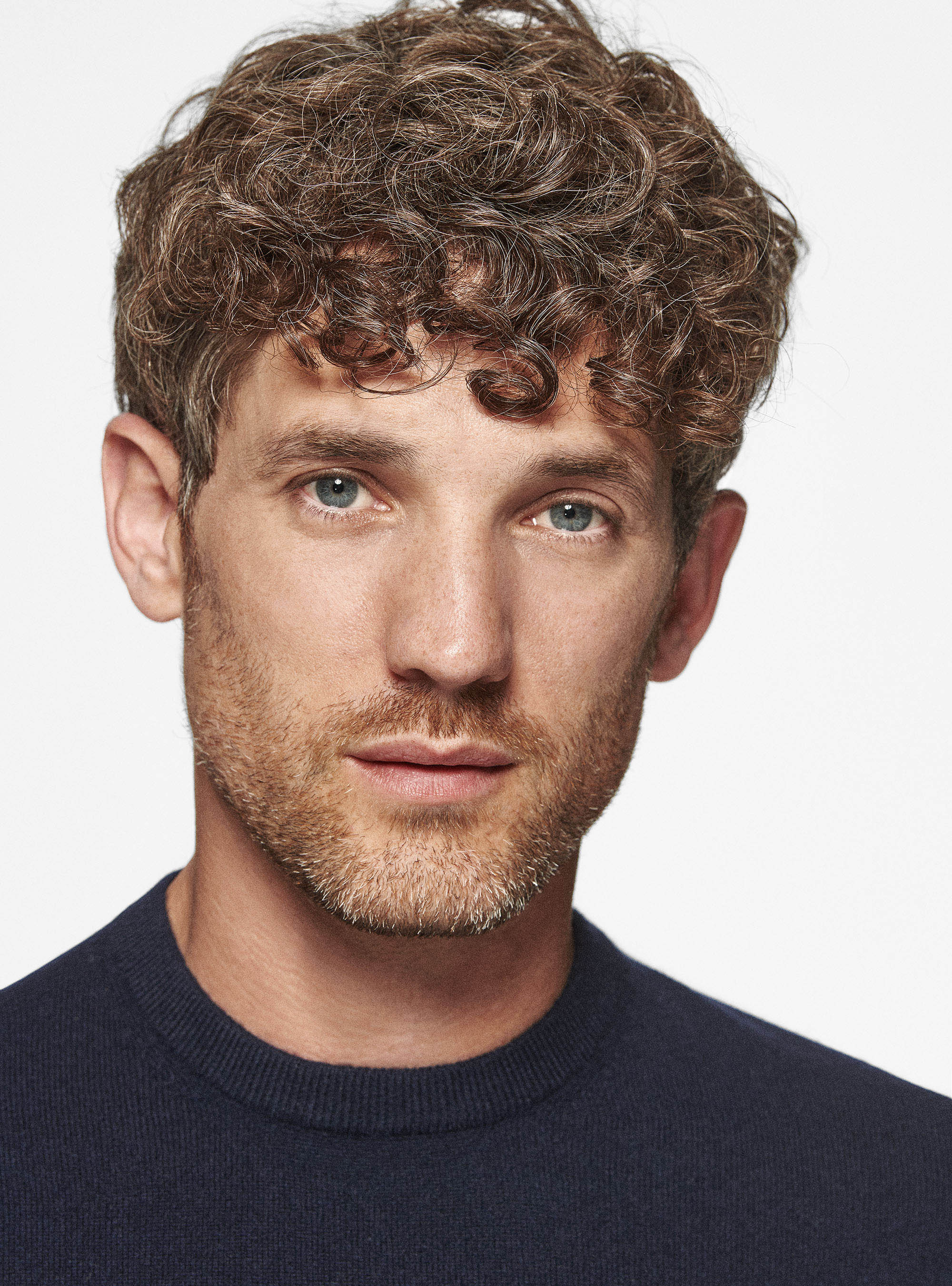 Cashmere crew-neck sweater, NAVY BLUE