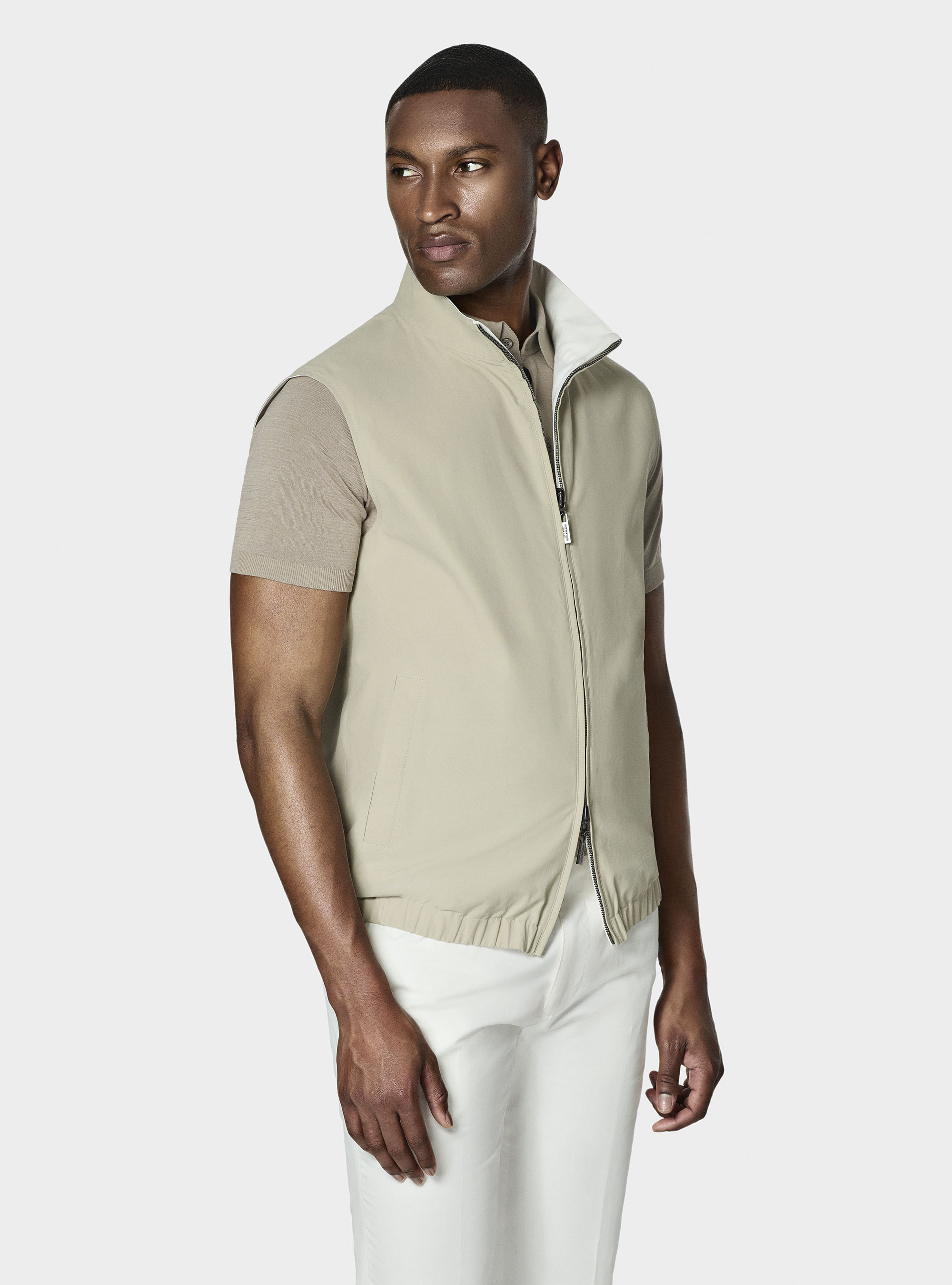 Smanicato reversibile in misto cotone