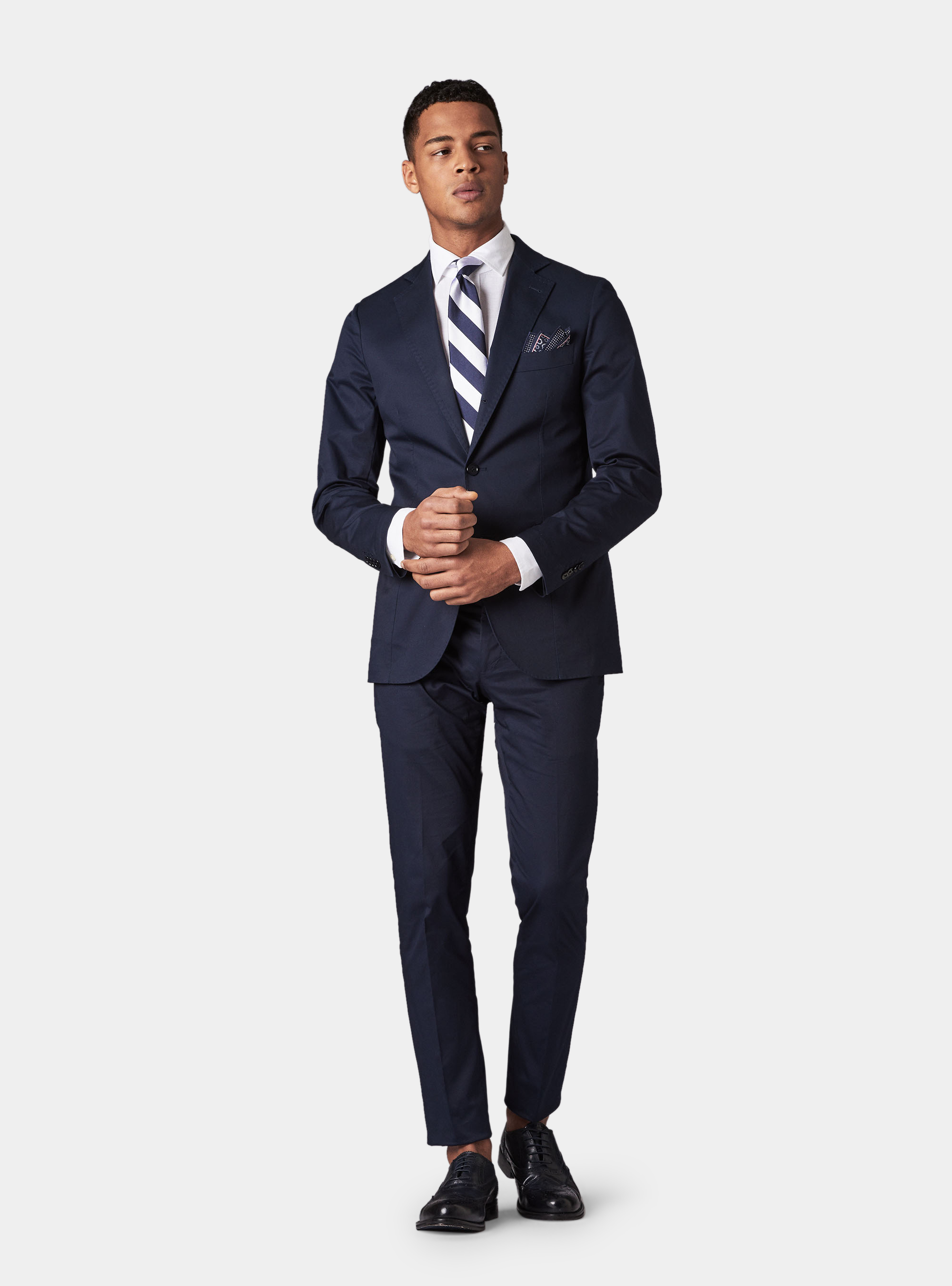 Giacca per abito in cotone superior, BLU NAVY