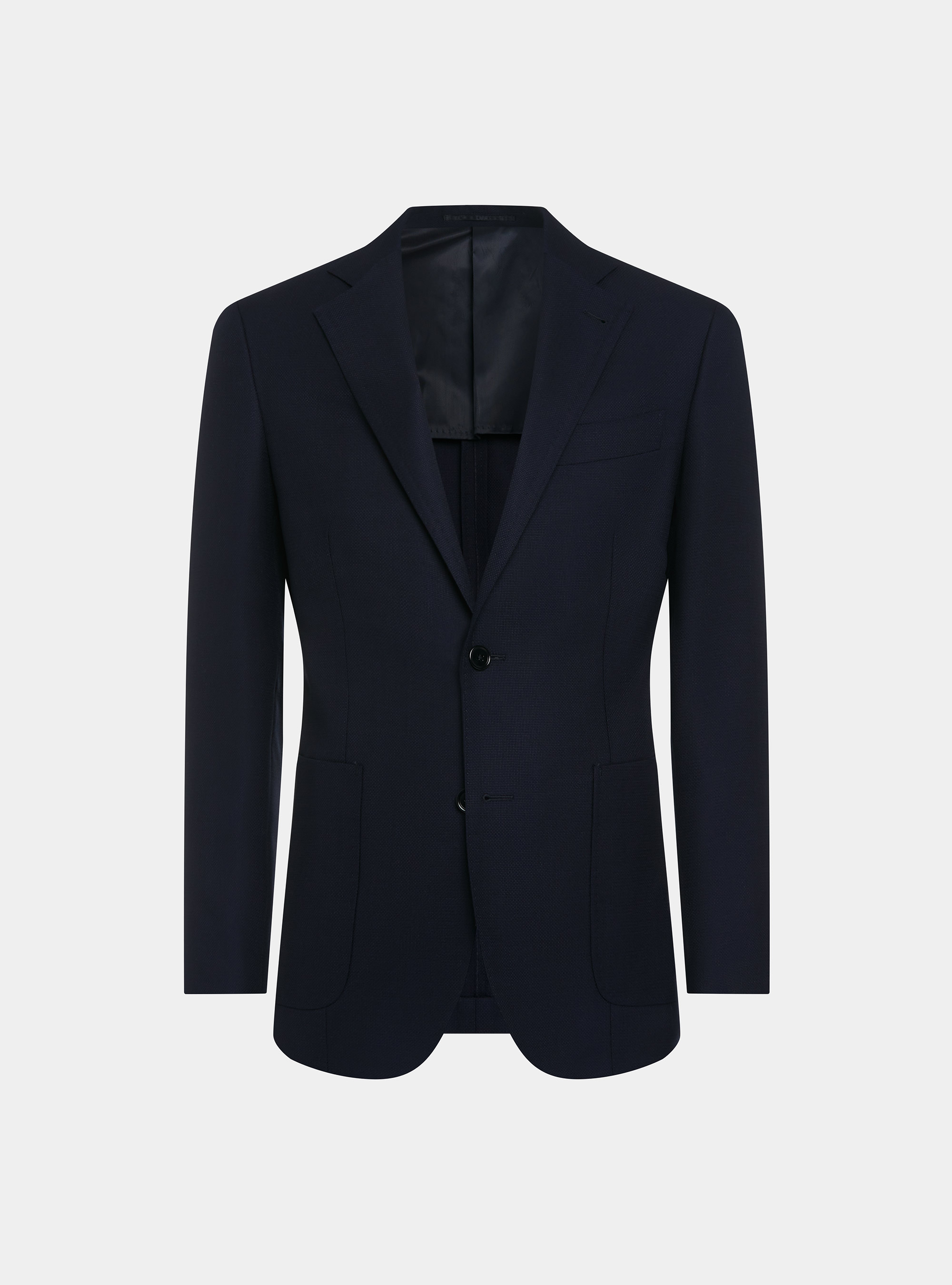 Giacca in pura lana hopsack, BLU NAVY