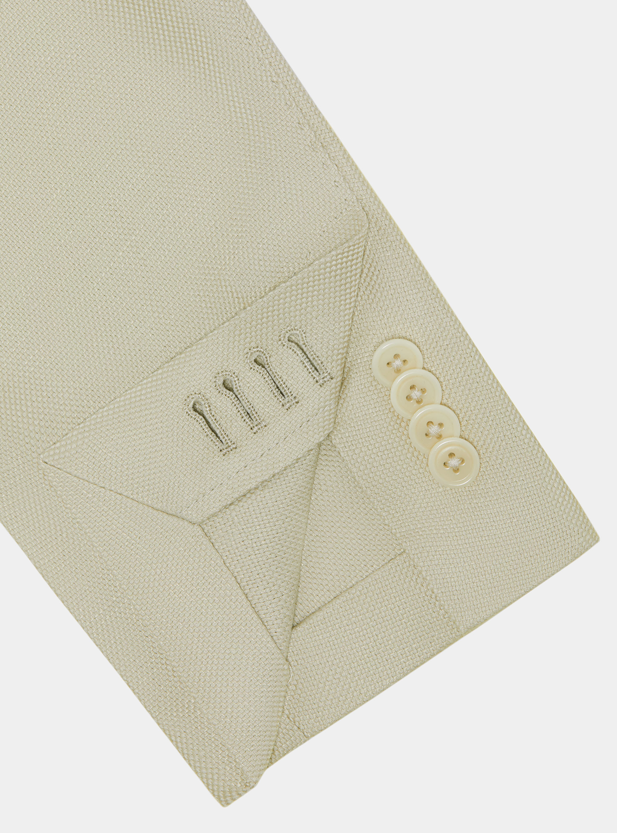 Giacca hopsack in cotone e lino, SABBIA