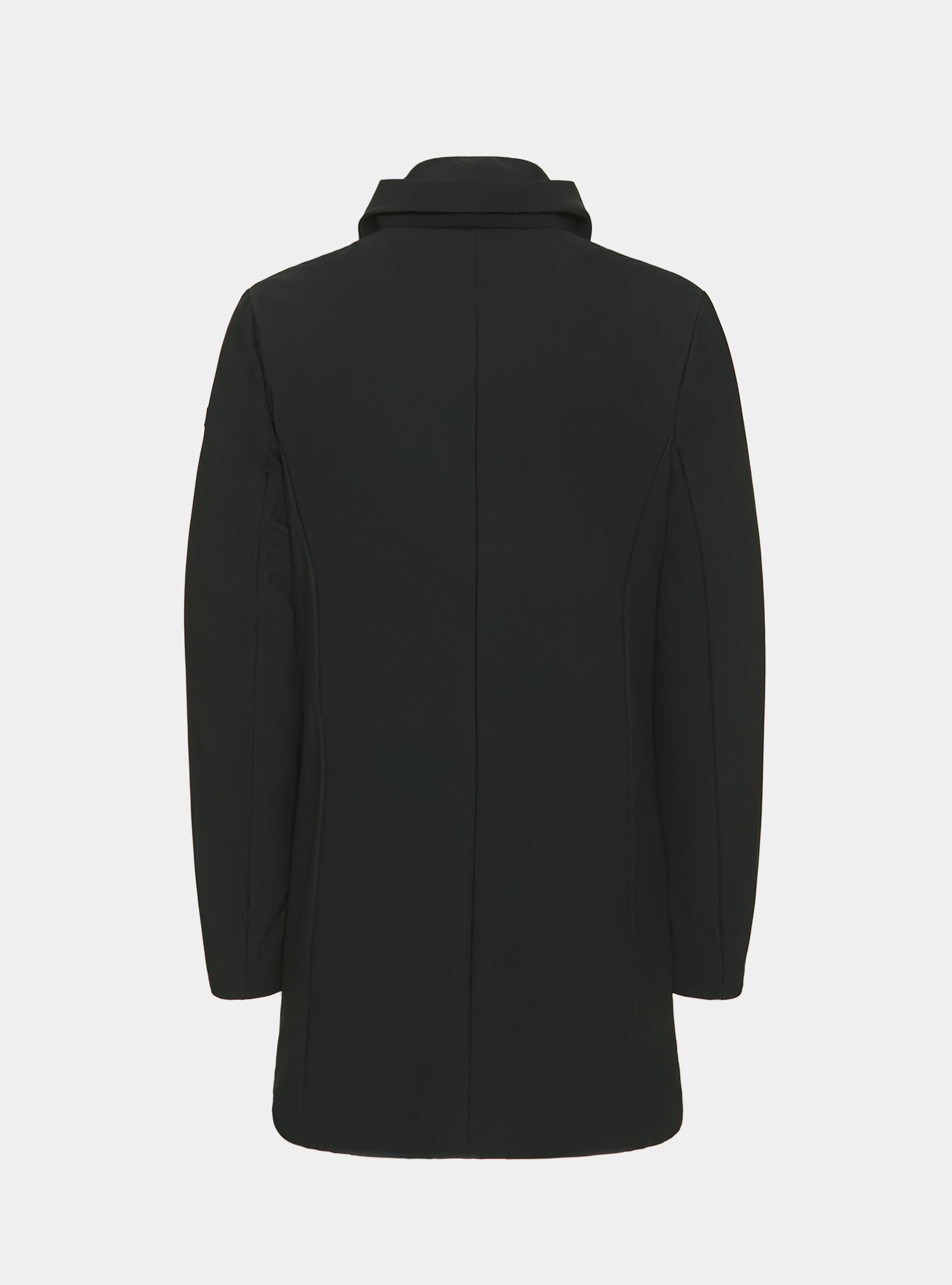 Giubbino lungo imbottito con pettorina removibile, NERO