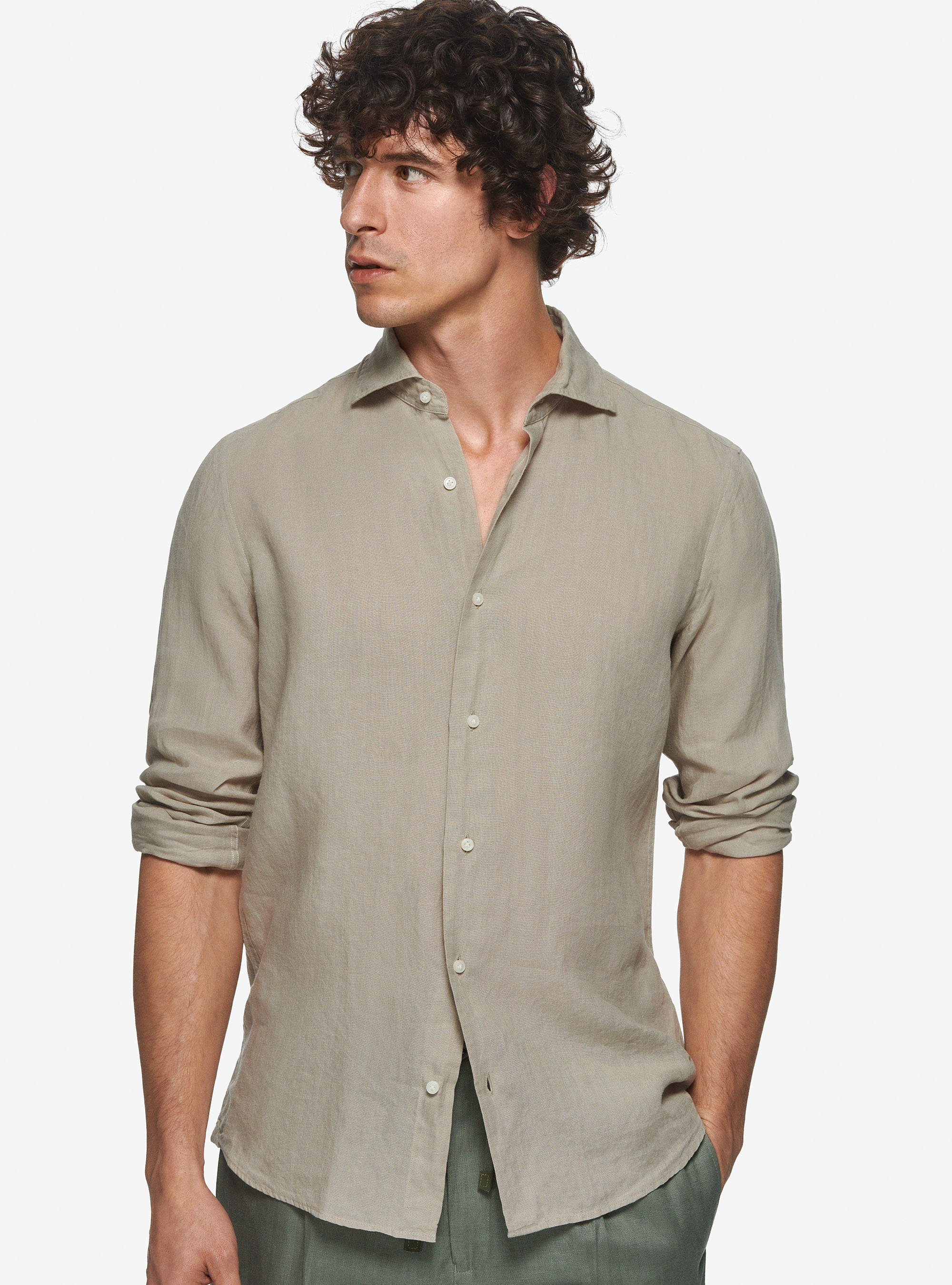 Pure linen shirt, SAND