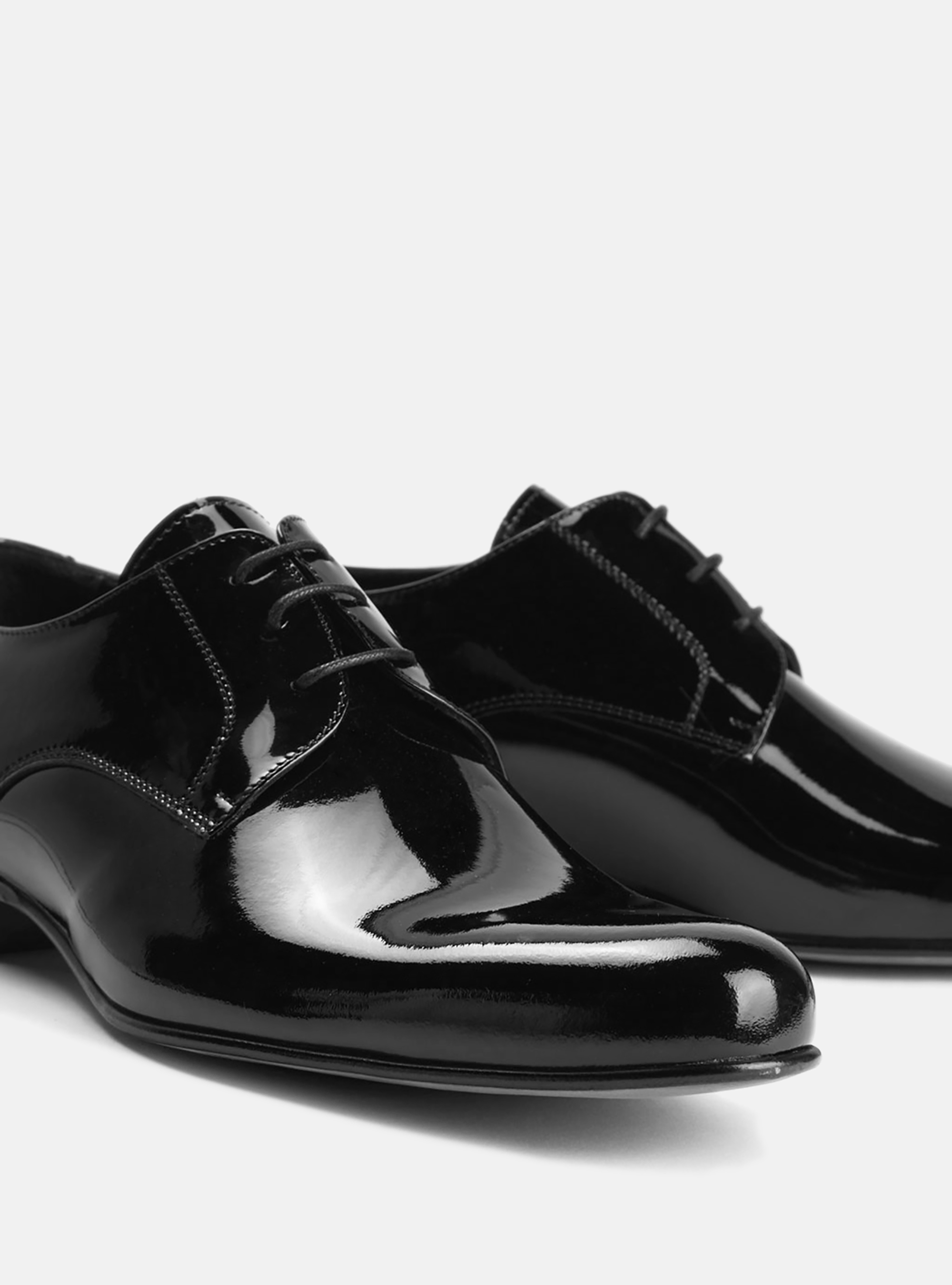 Scarpa in vernice da smoking, BLACK