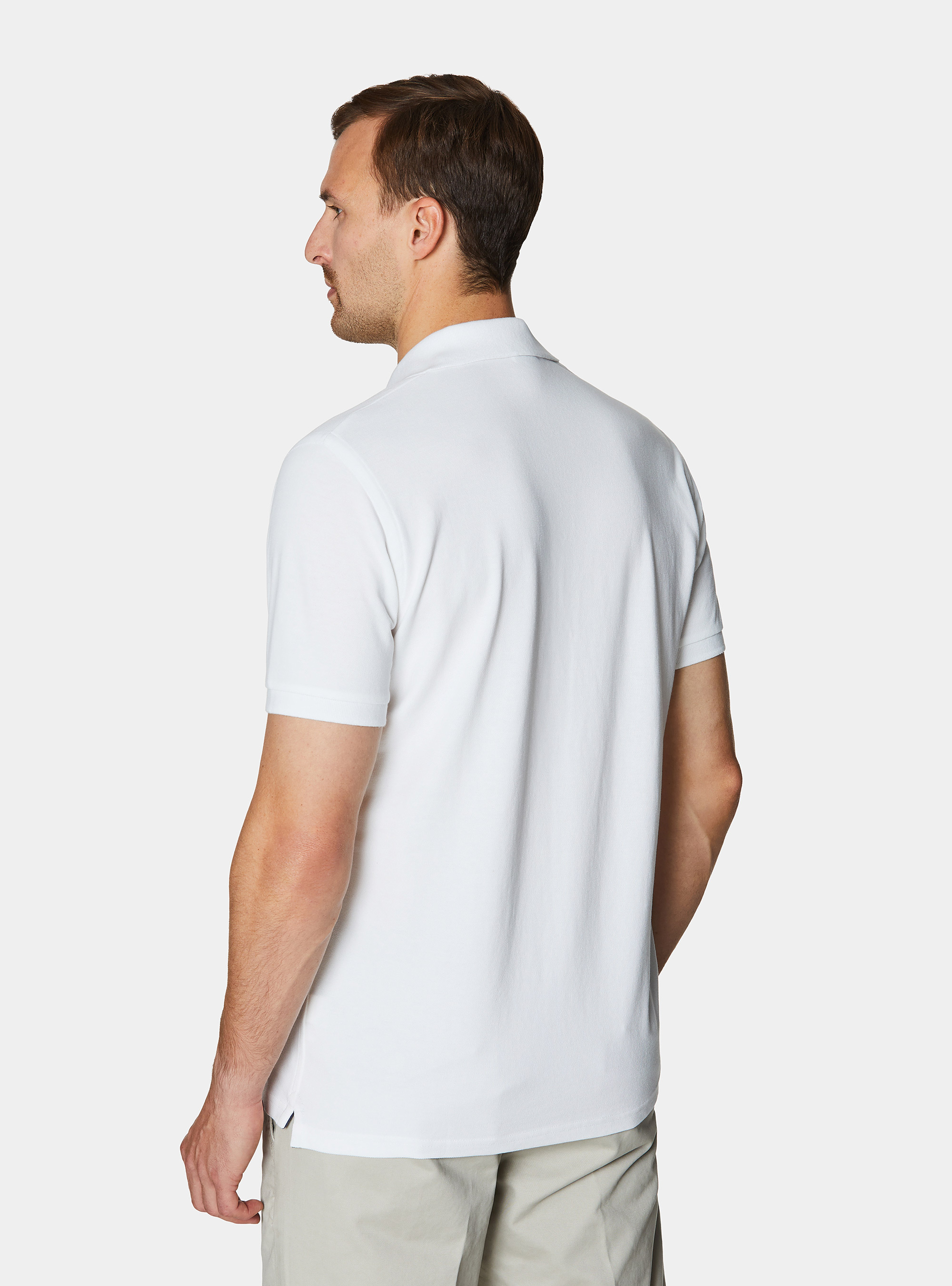 Classic piqu&eacute; polo shirt, WHITE