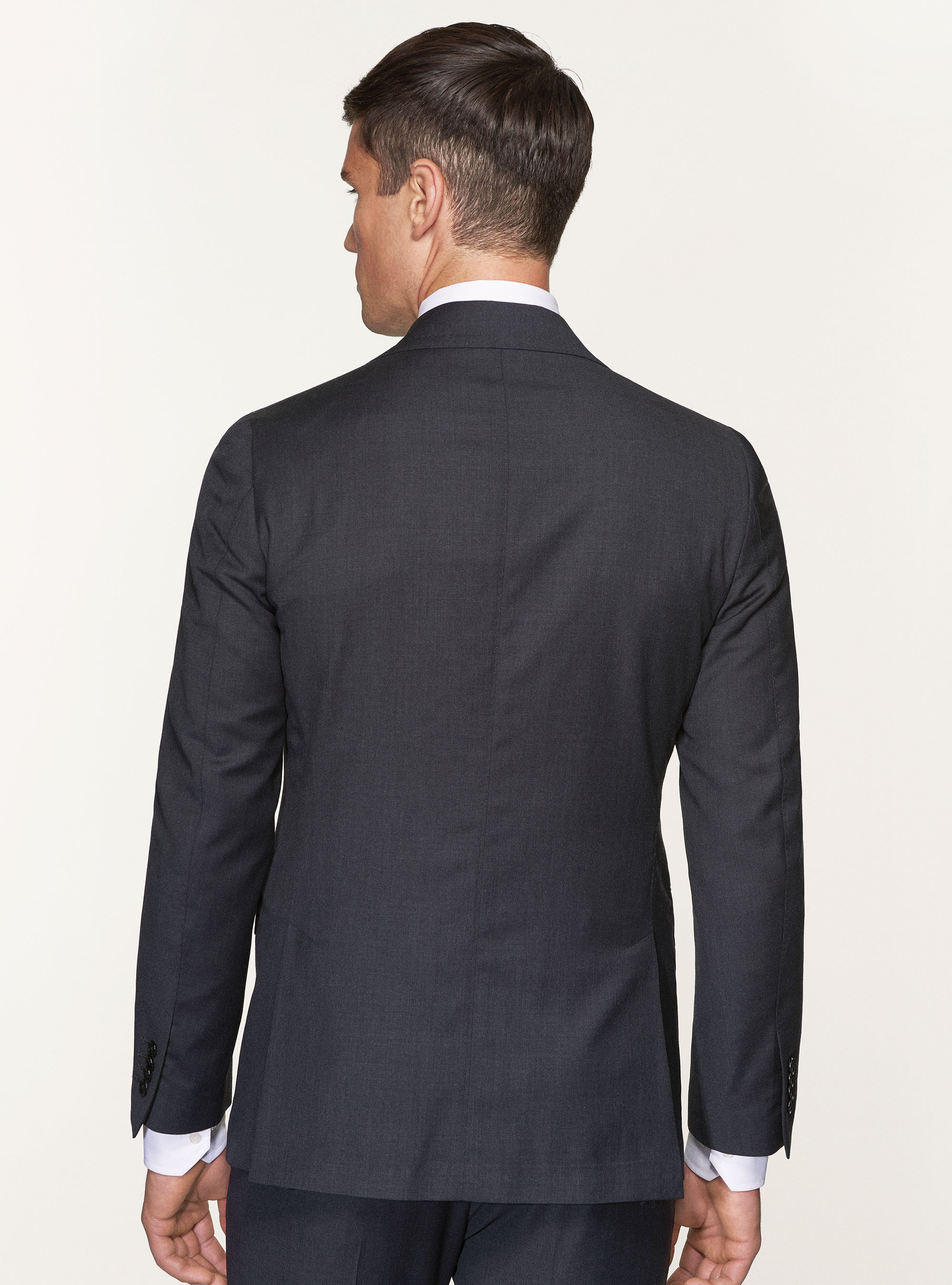 Giacca per abito in pura lana superfine 120's, ASFALTO