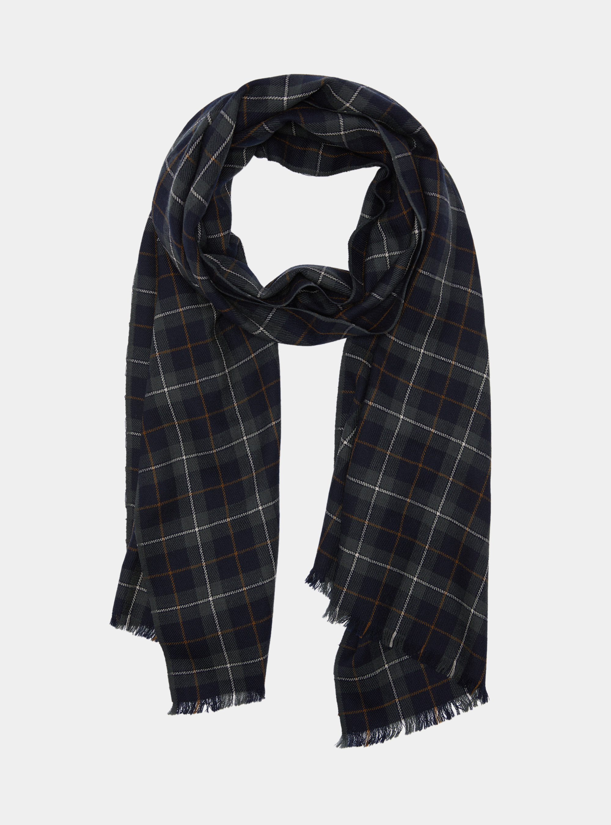 Sciarpa in lana a fantasia, VERDE