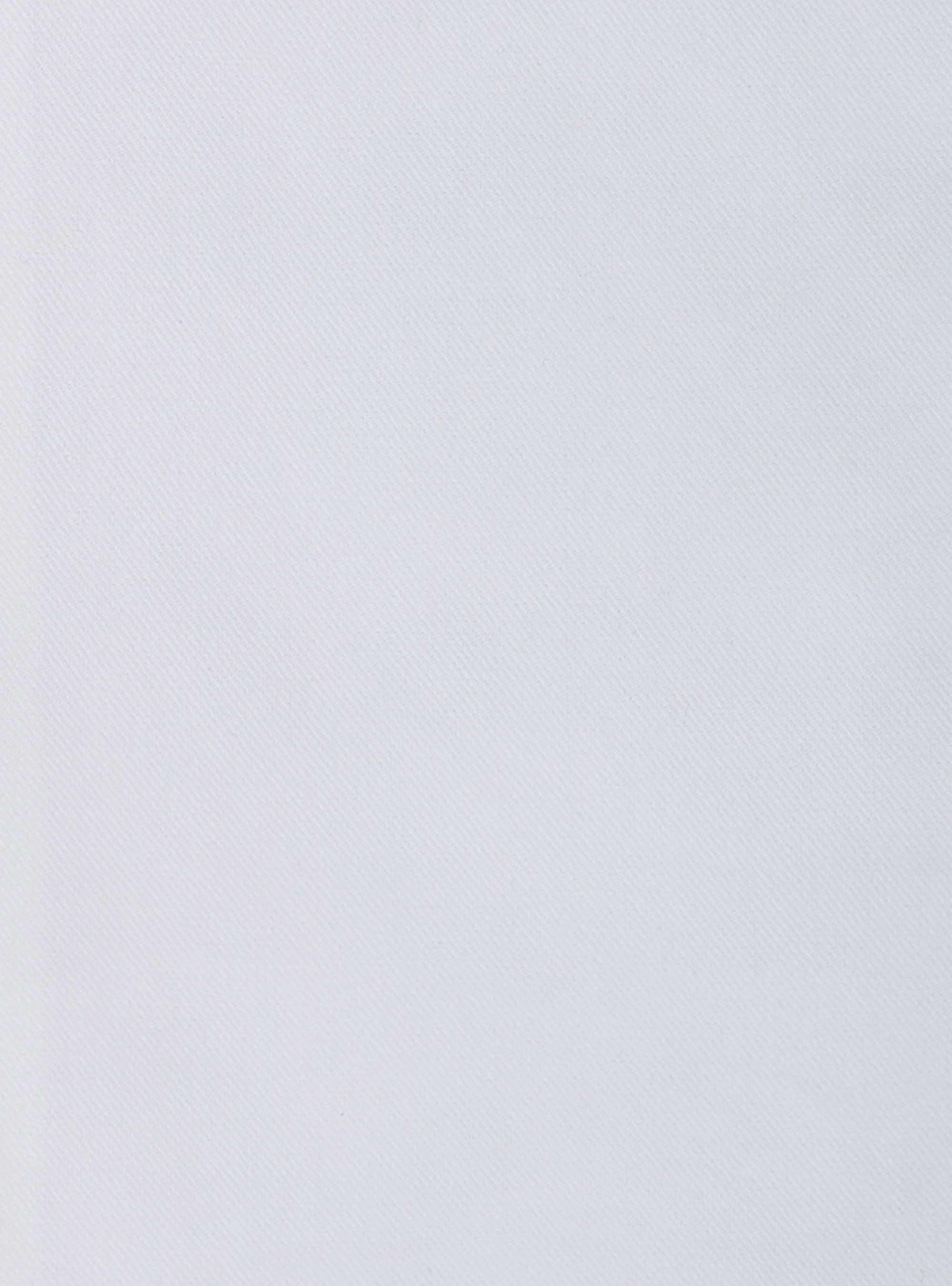 Camisa de sarga de algod&oacute;n con cuello semiabierto, BLANCO