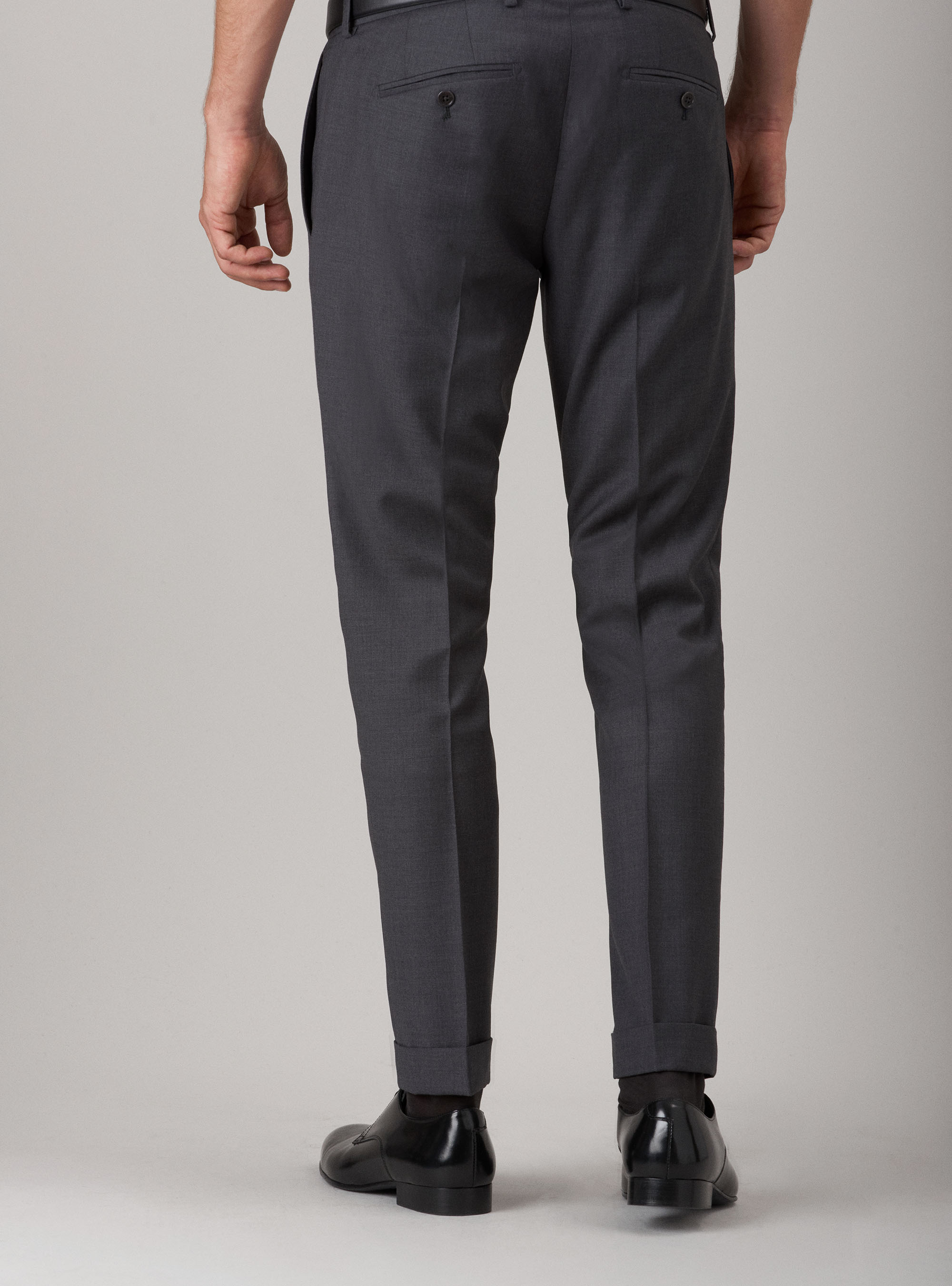 Suits Pants in super fine wool 120's, GREY