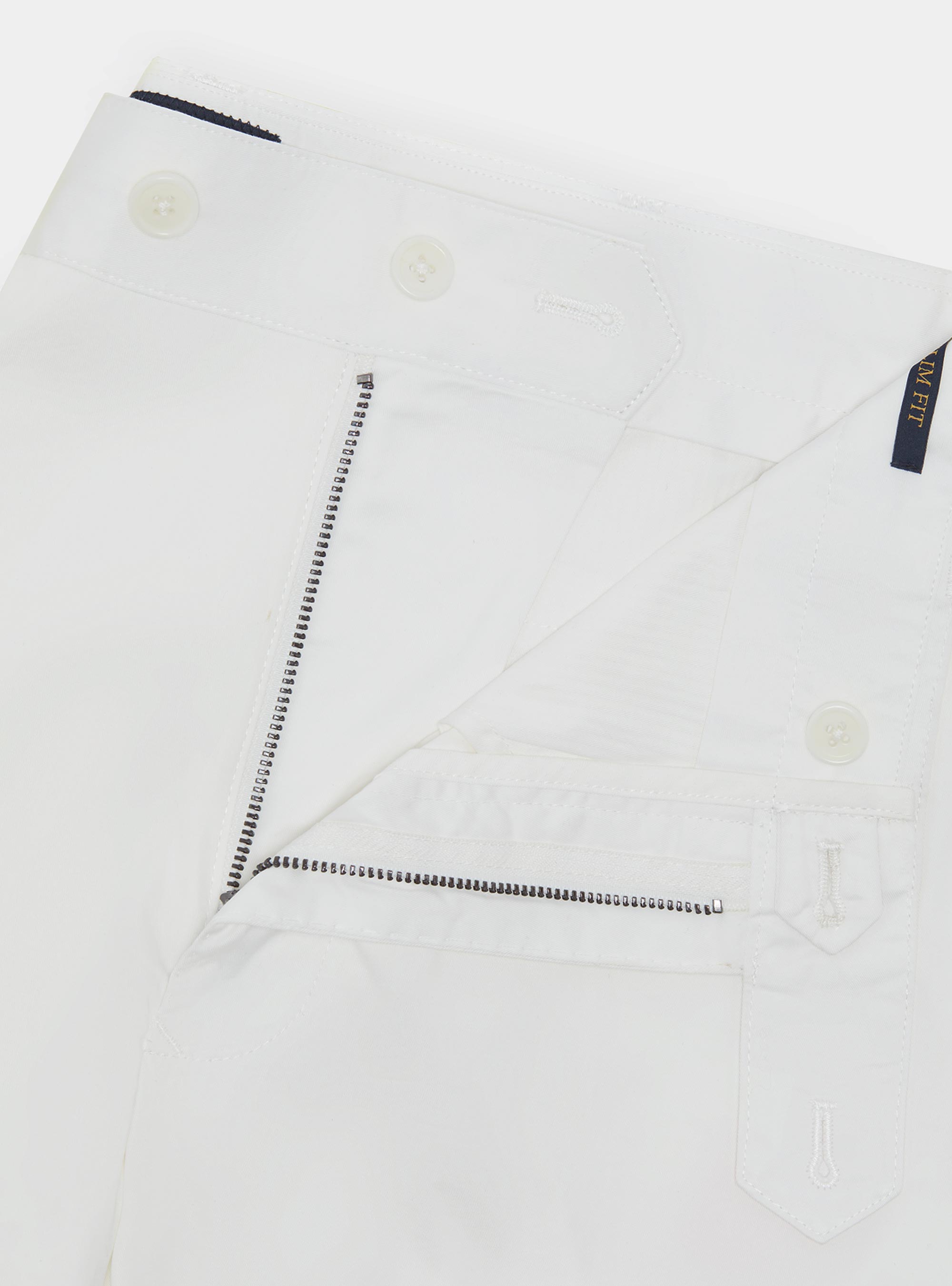 Pantaloni chino in twill leggero, BIANCO