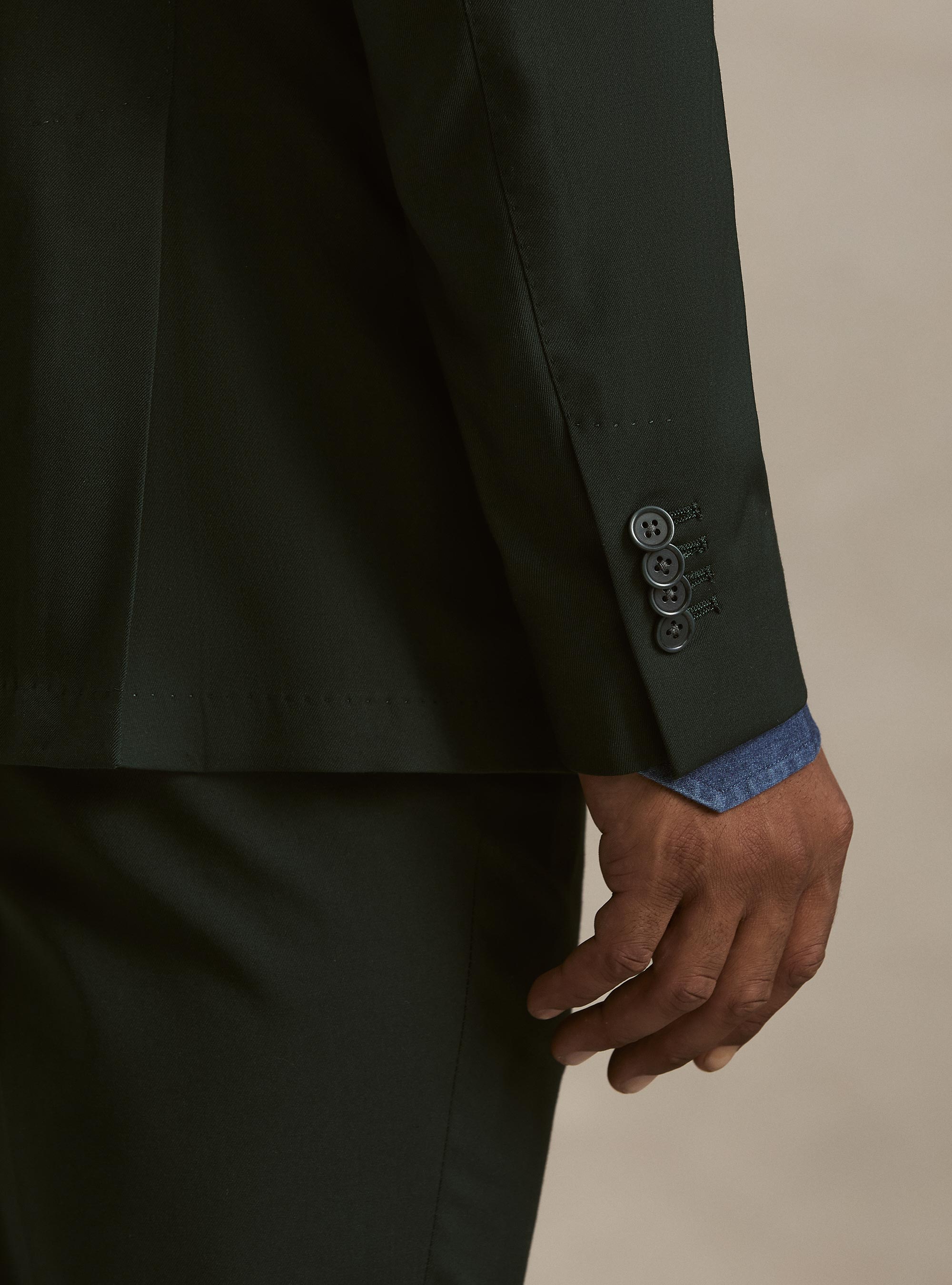 Americana de traje cl&aacute;sica slim fit, VERDE