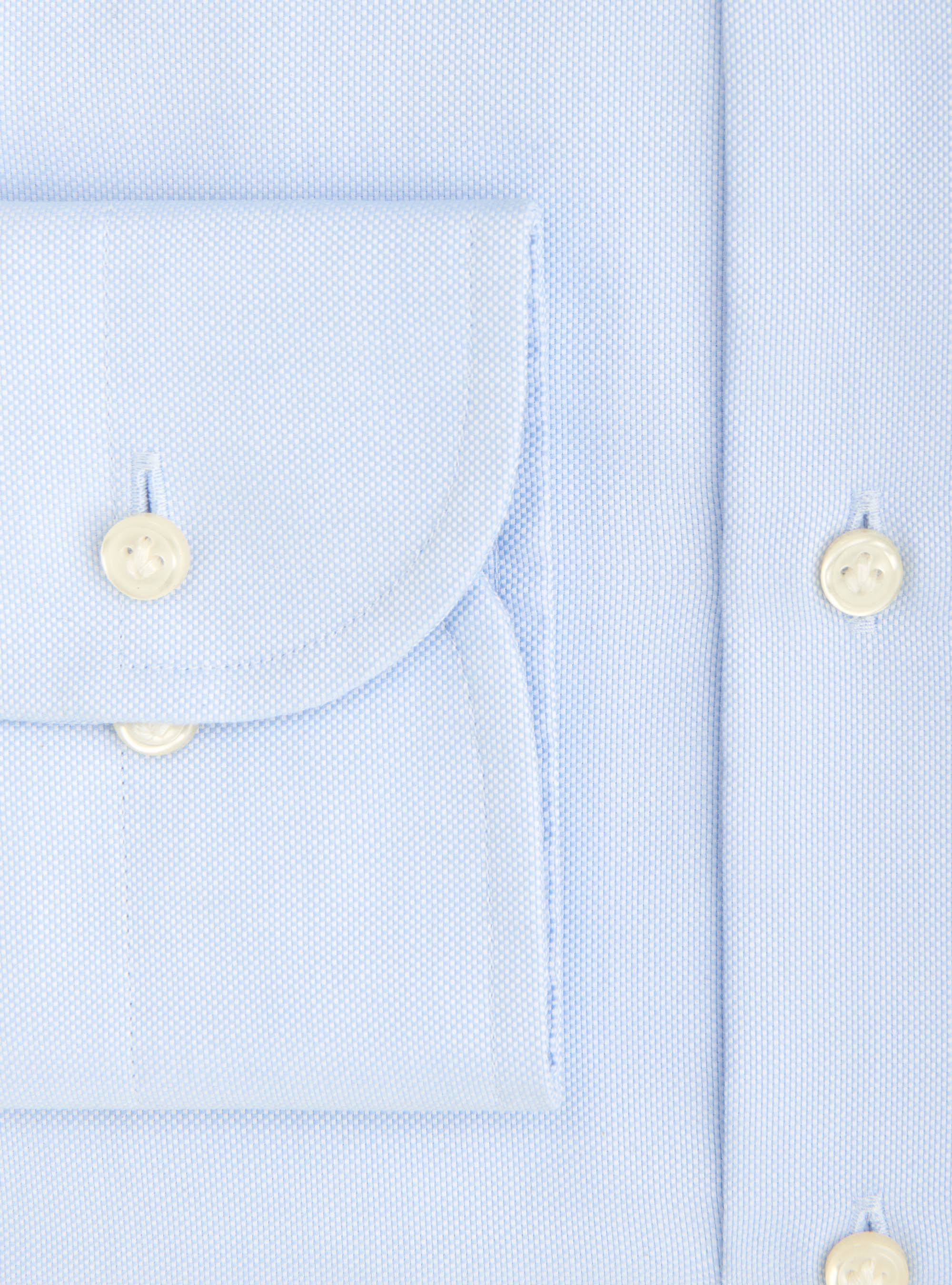 Camicia custom non iron in oxford di cotone, AZZURRO