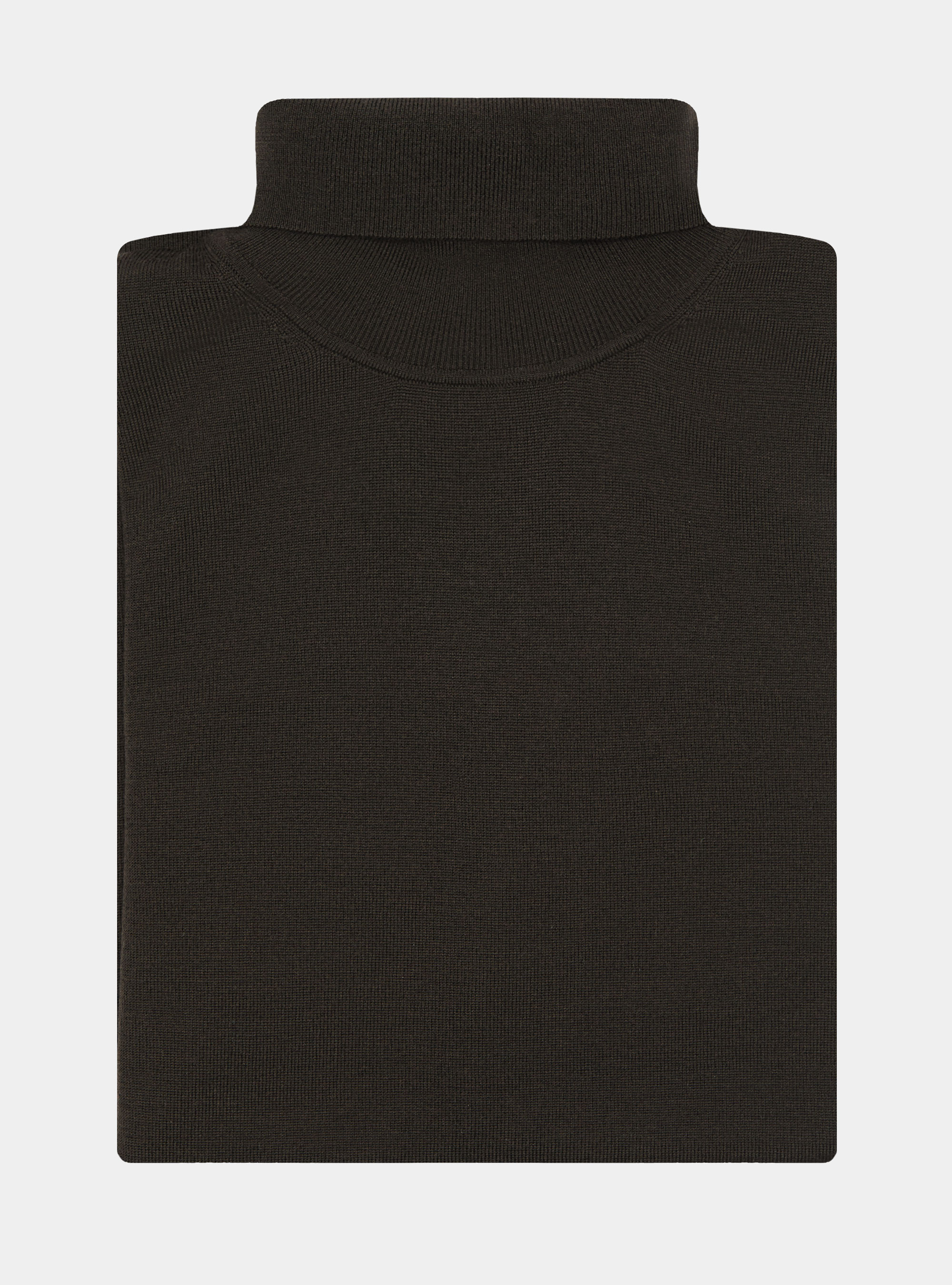 Dolcevita in pura lana merino extrafine, MARRONE