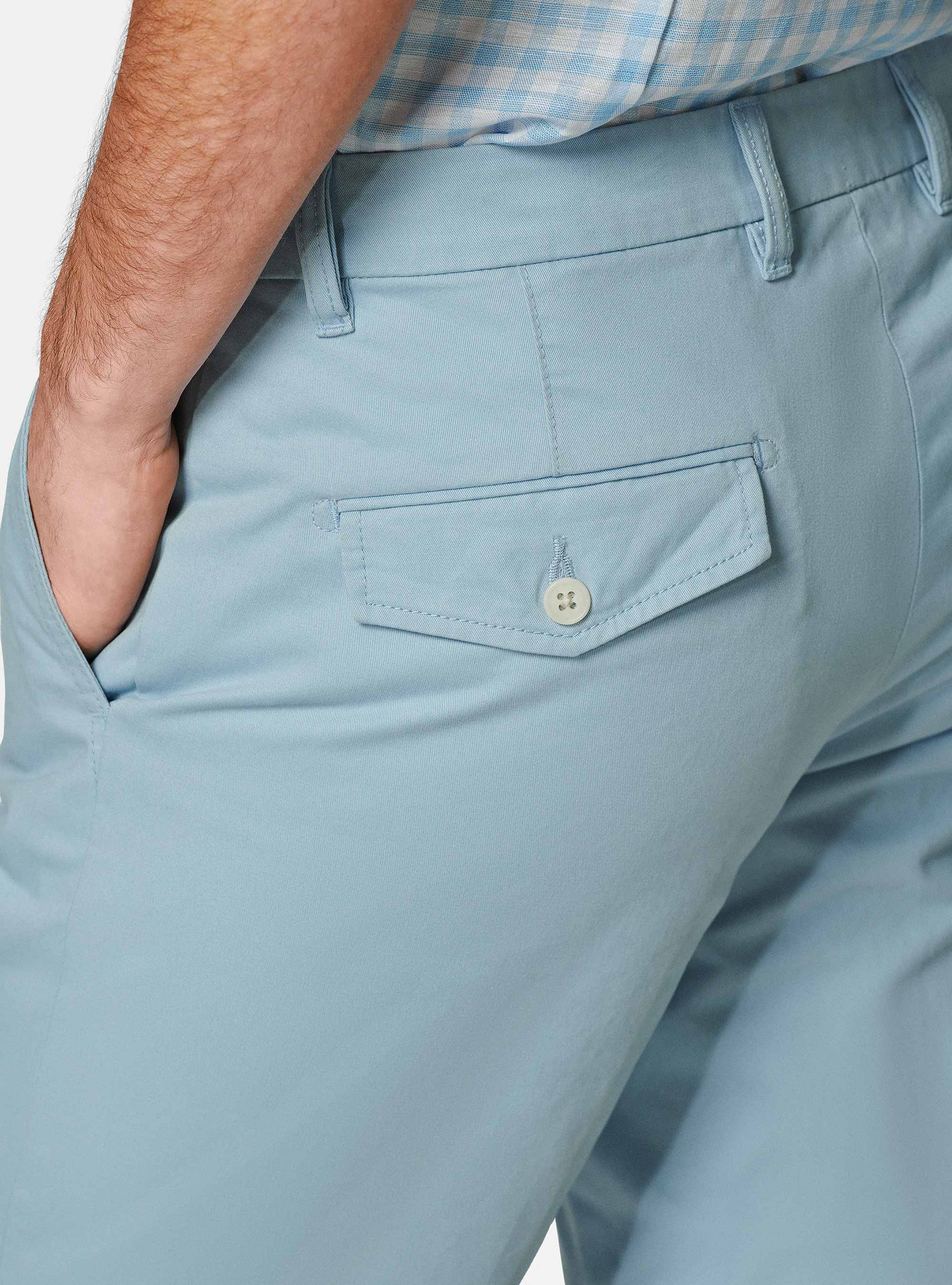 Bermuda en sergé de coton, BLEU CIEL