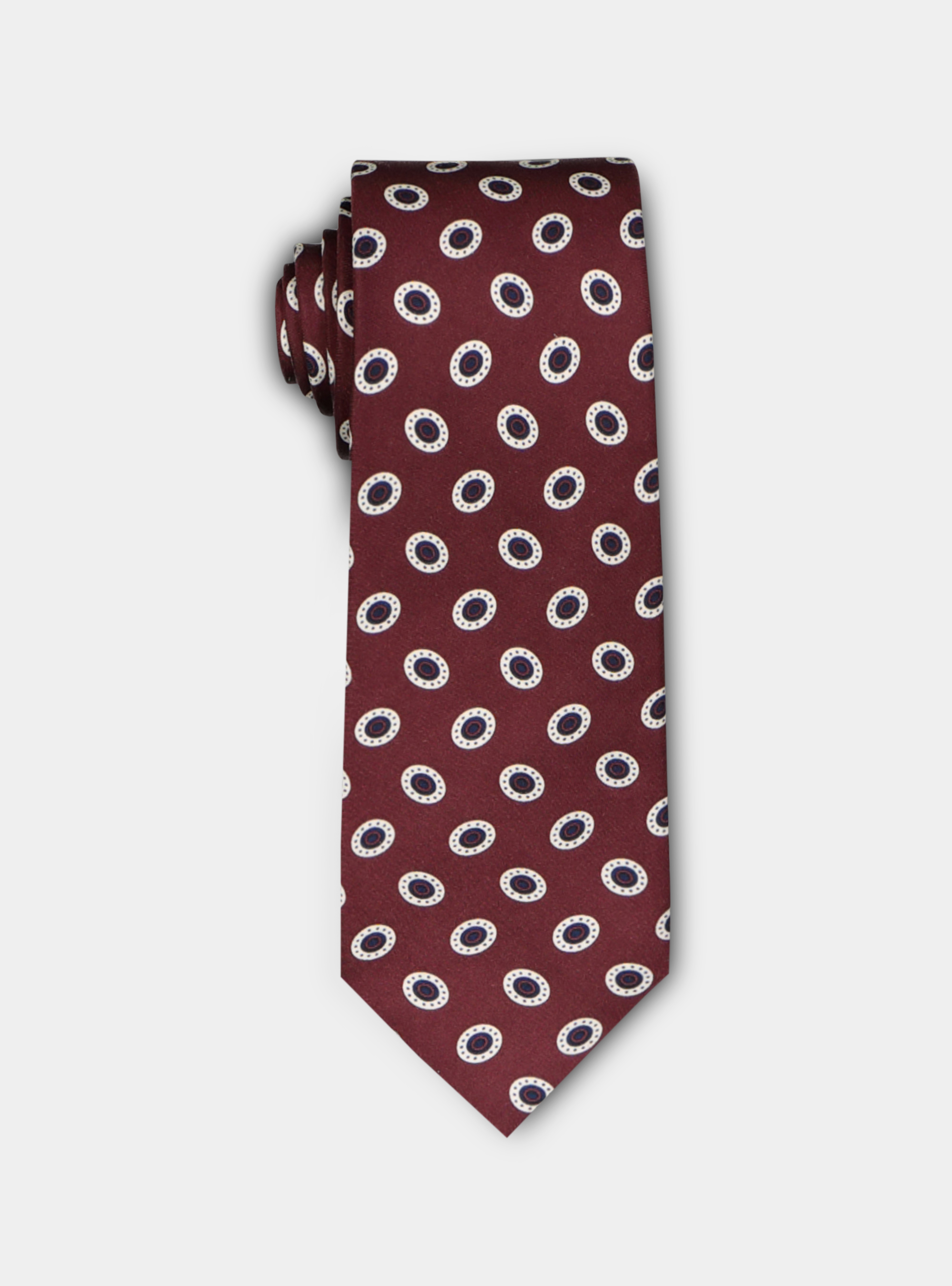 Fancy silk tie, BORDEAUX