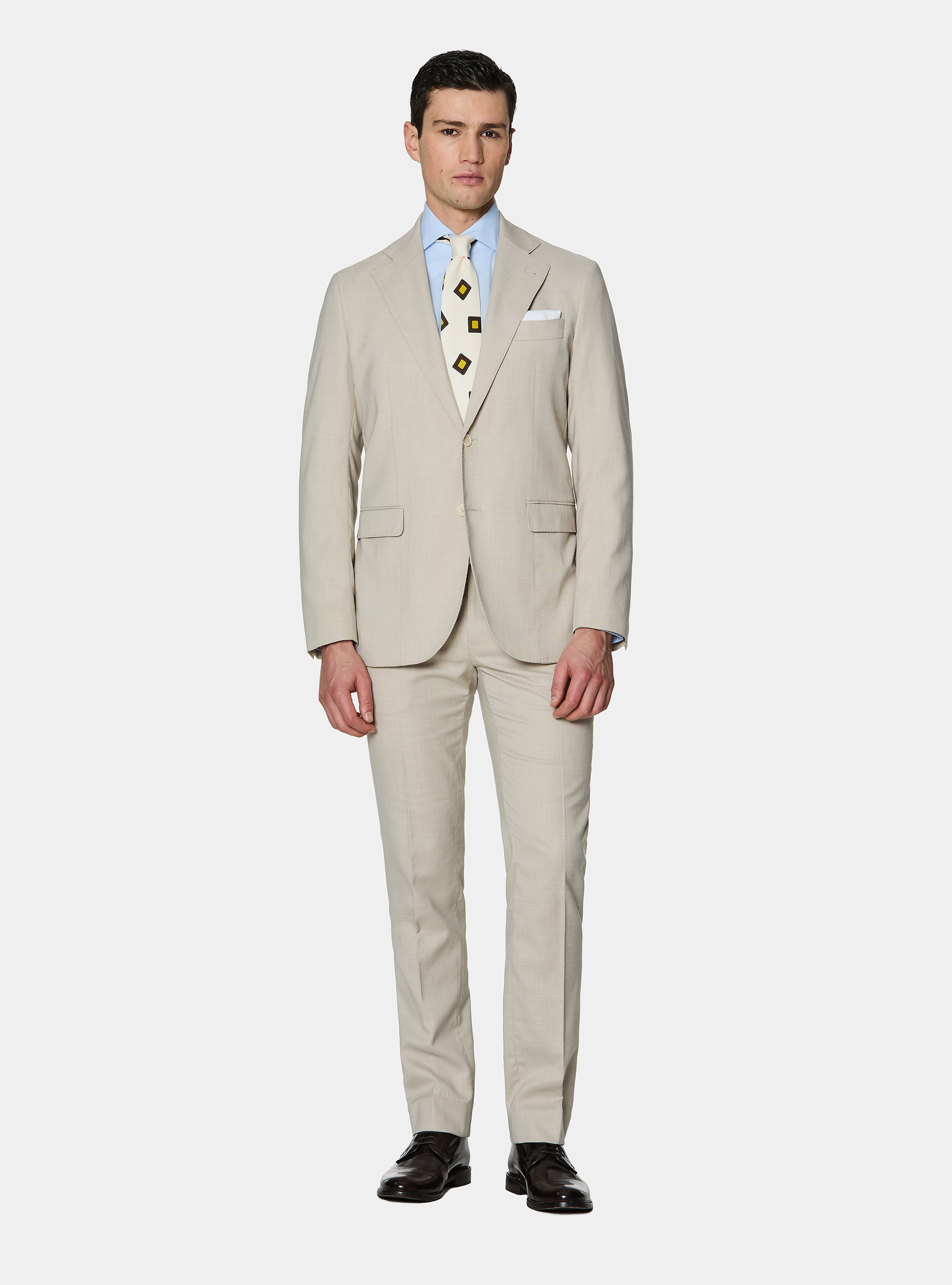 Giacca abito in tessuto fiammato, SABBIA