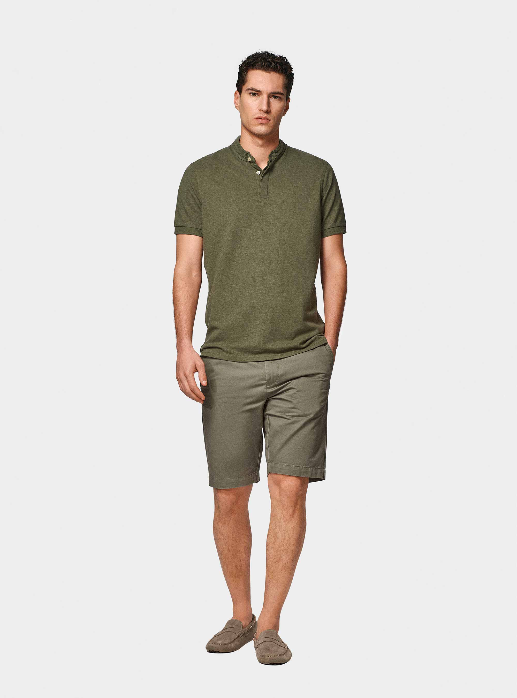 Polo en piqué coréen, SALVIA 0602C