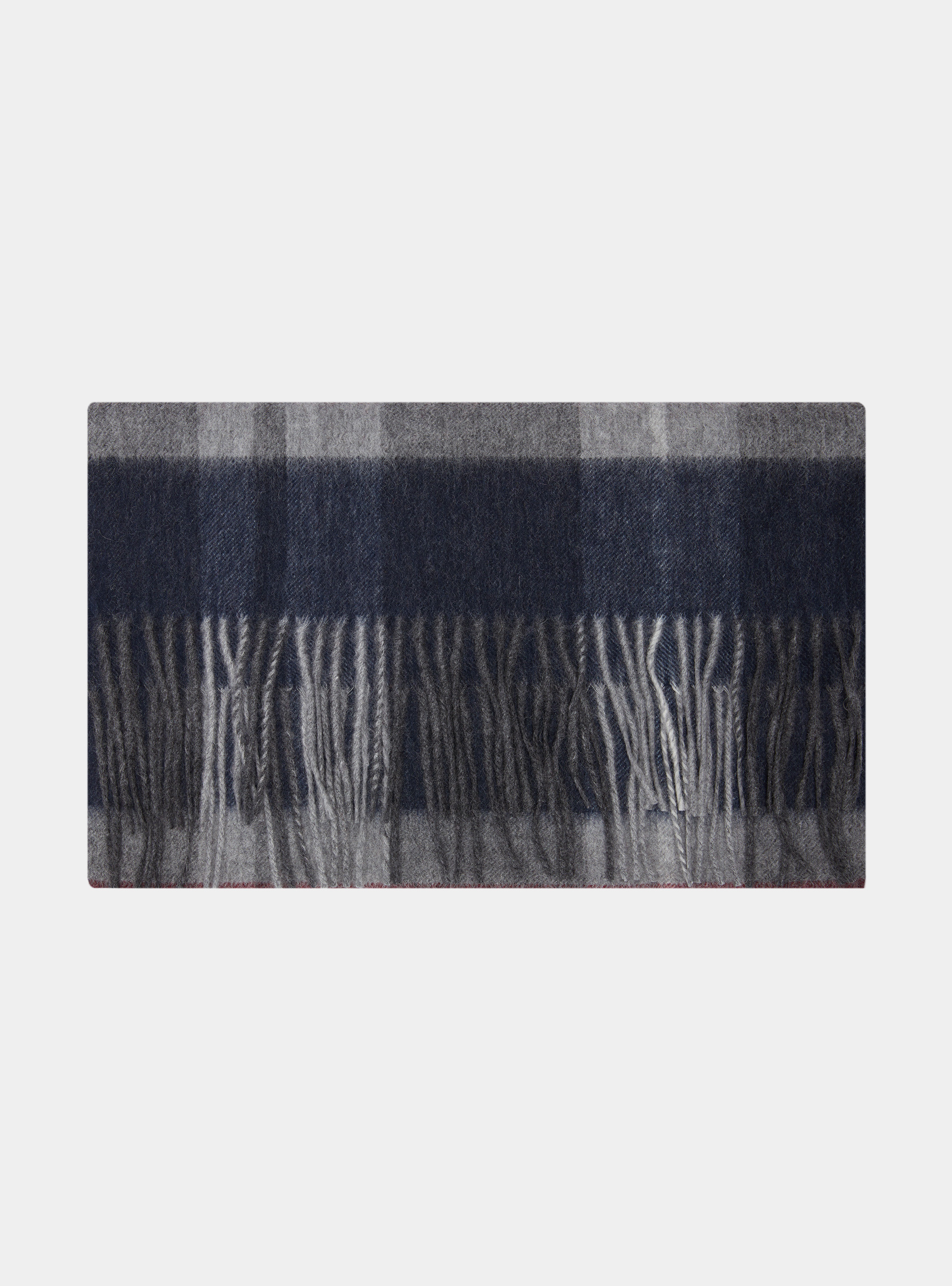 Sciarpa in lana a quadri, AZUL MARINO