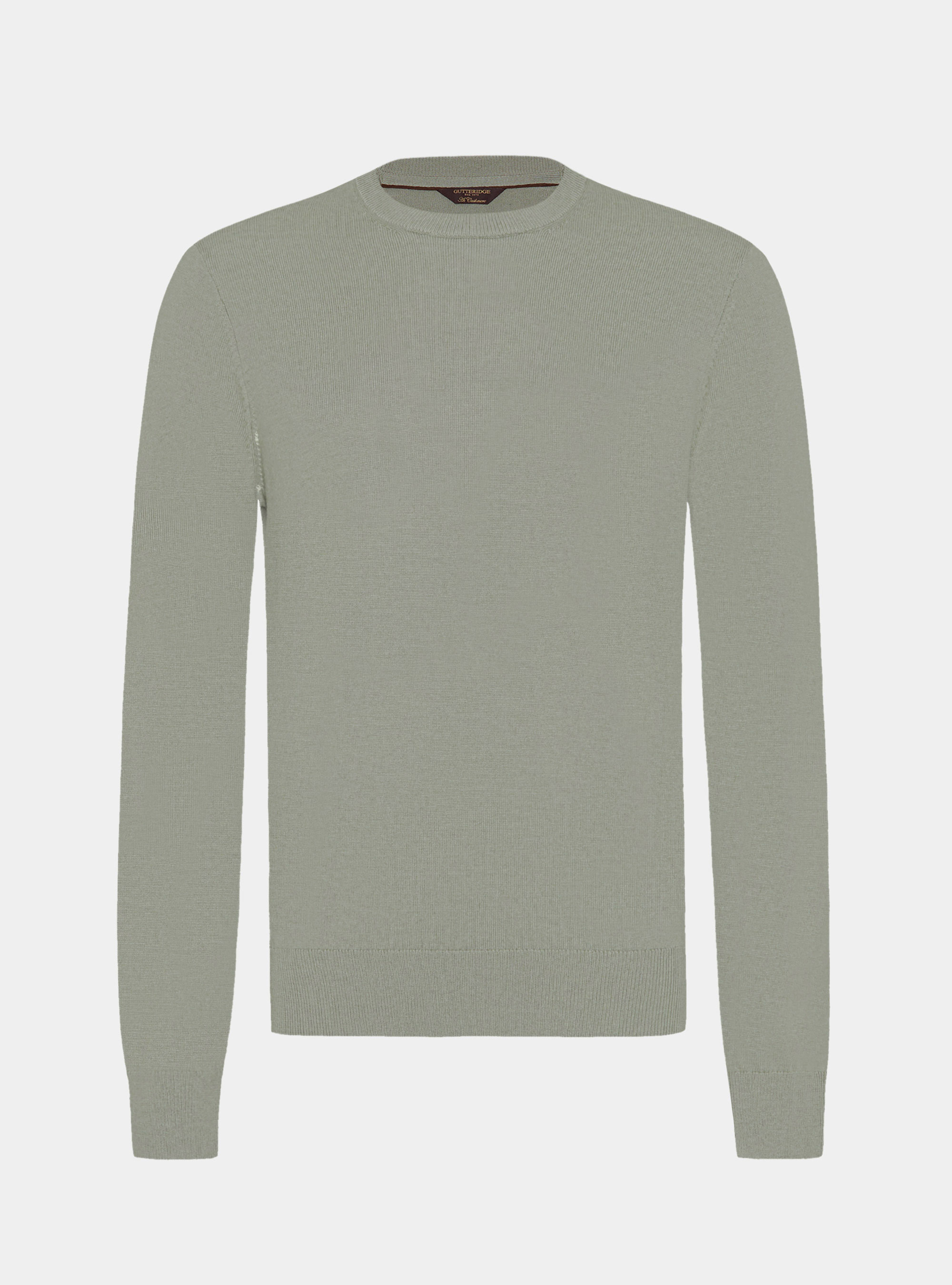 Girocollo in maglia in lana poliammide cashmere, VERDE GIADA 0655C